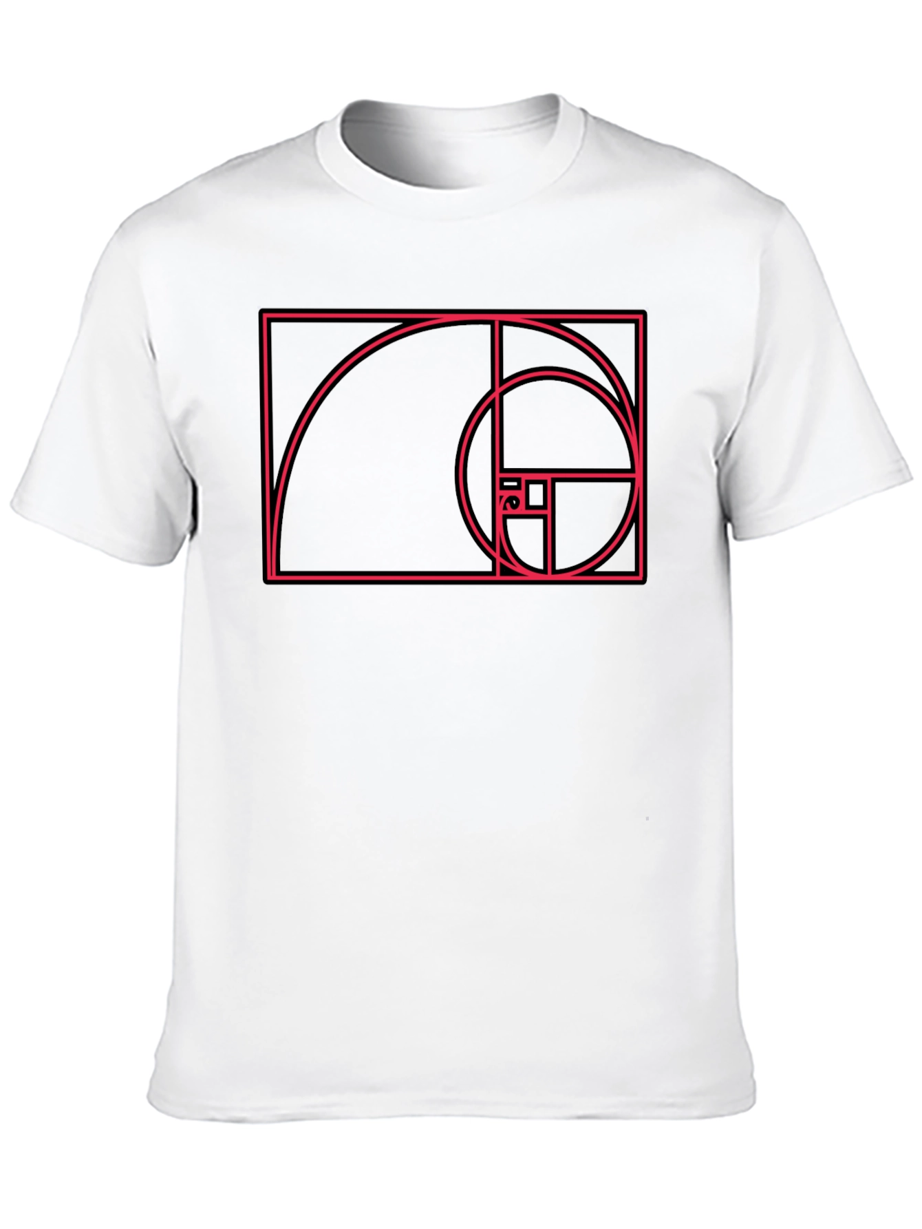 Black Golden Ratio Black Graphic Tee view 10