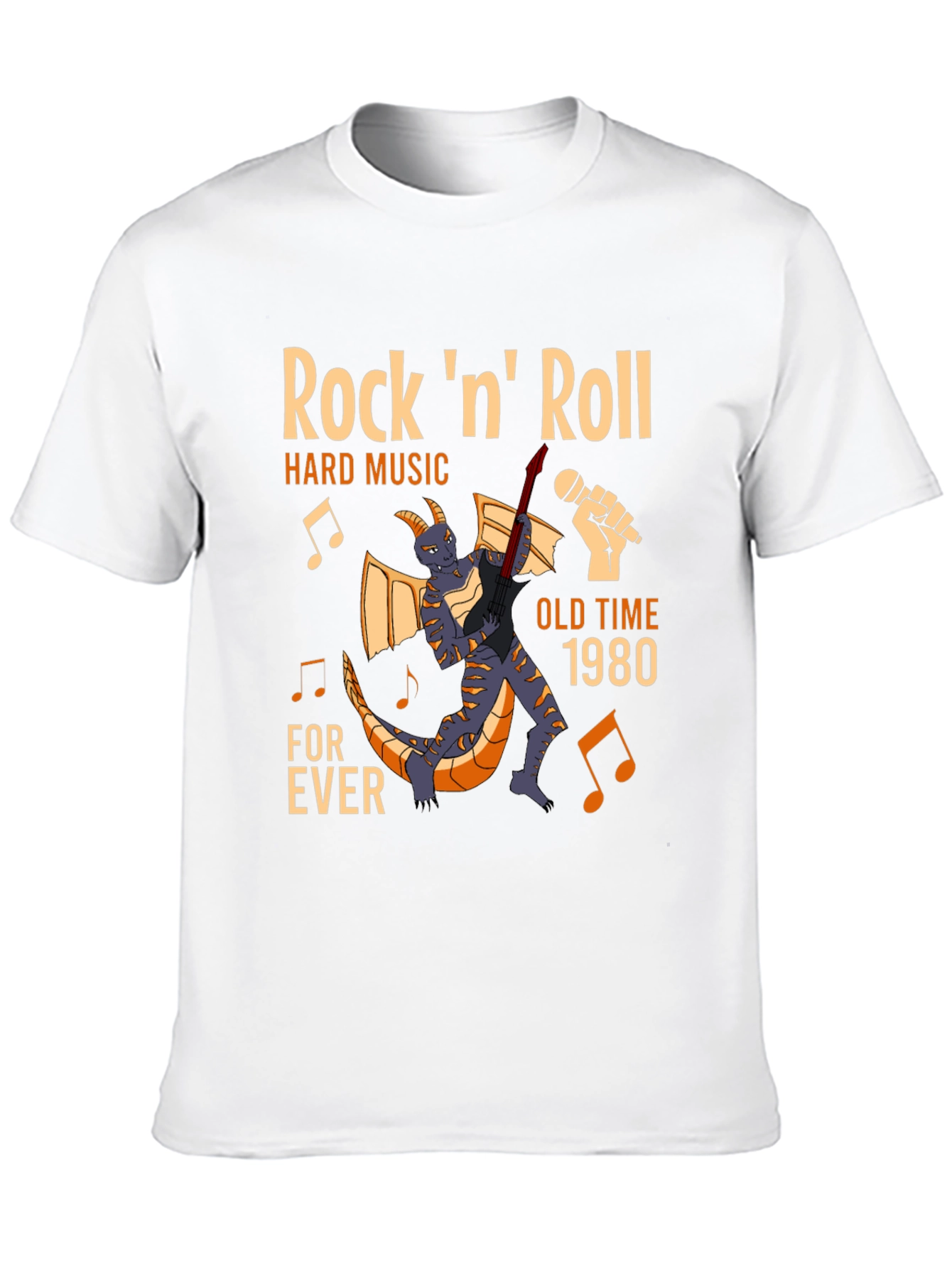 Black Rock 'n' Roll Dragon Graphic Tee view 10