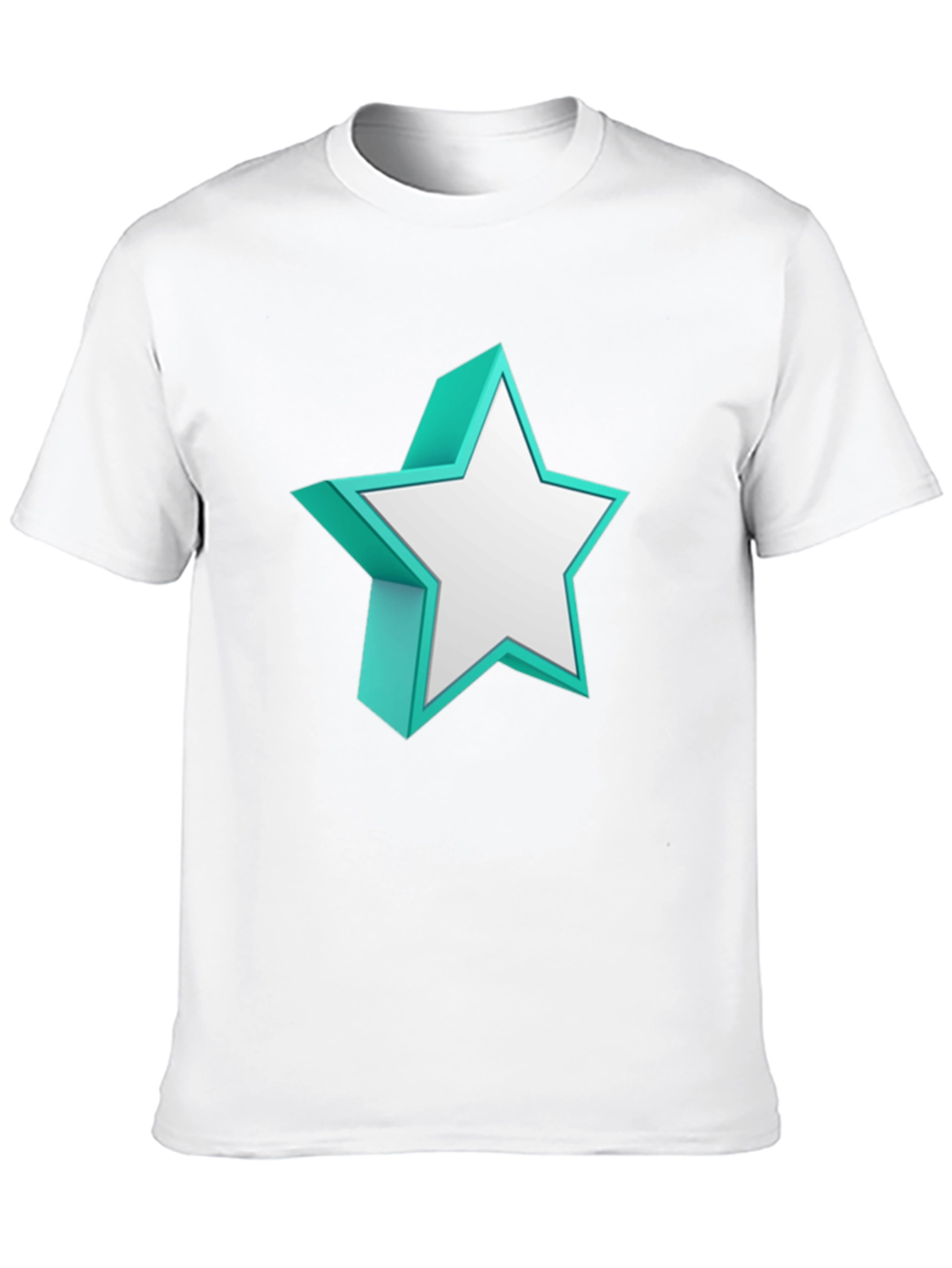 Black 3D Star Graphic Tee - Bold Style Statement view 10