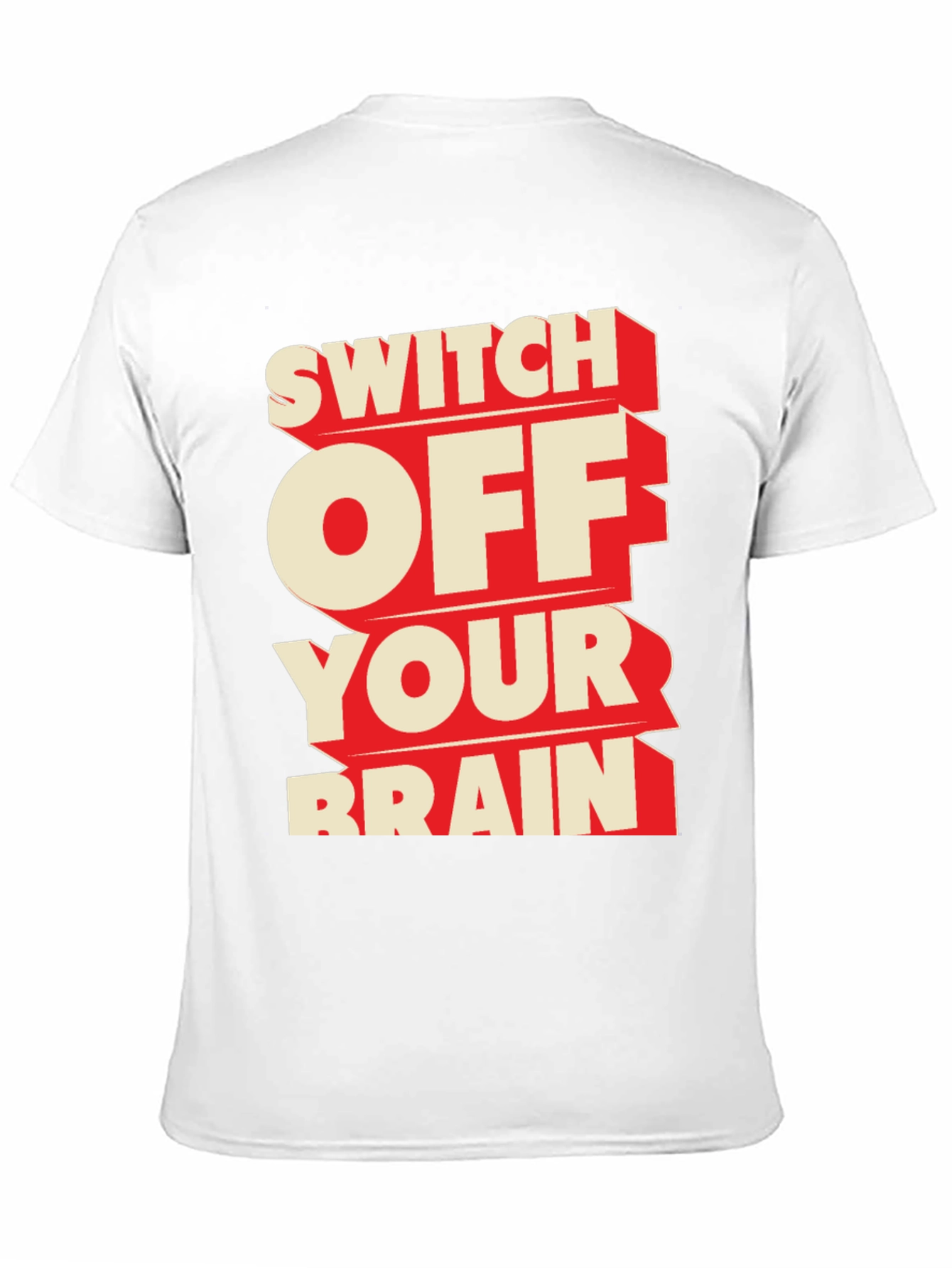 Black Switch Off Your Brain Black Graphic Tee view 11