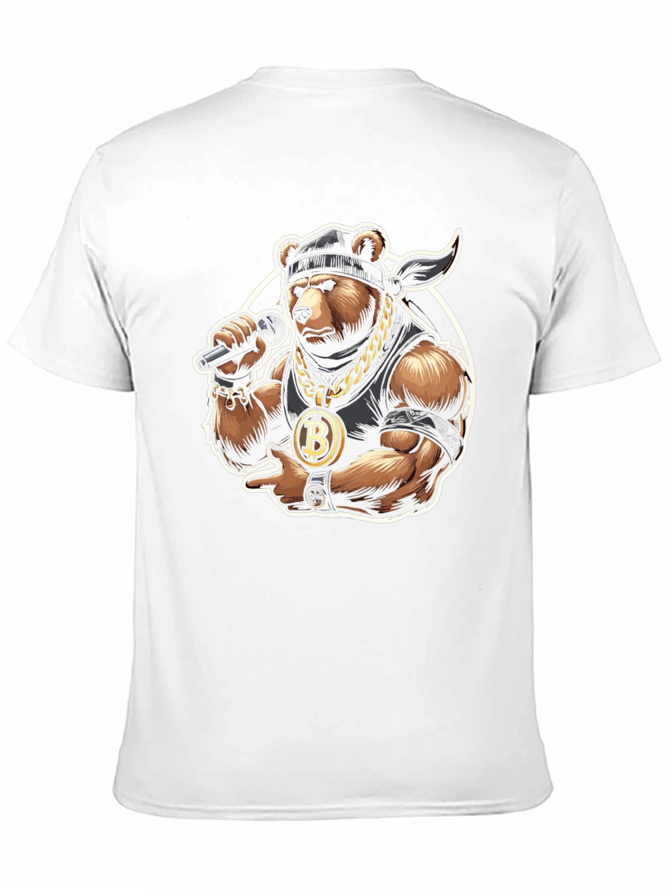 Black Bitcoin Bear T-Shirt - Crypto Hip Hop Style view 11