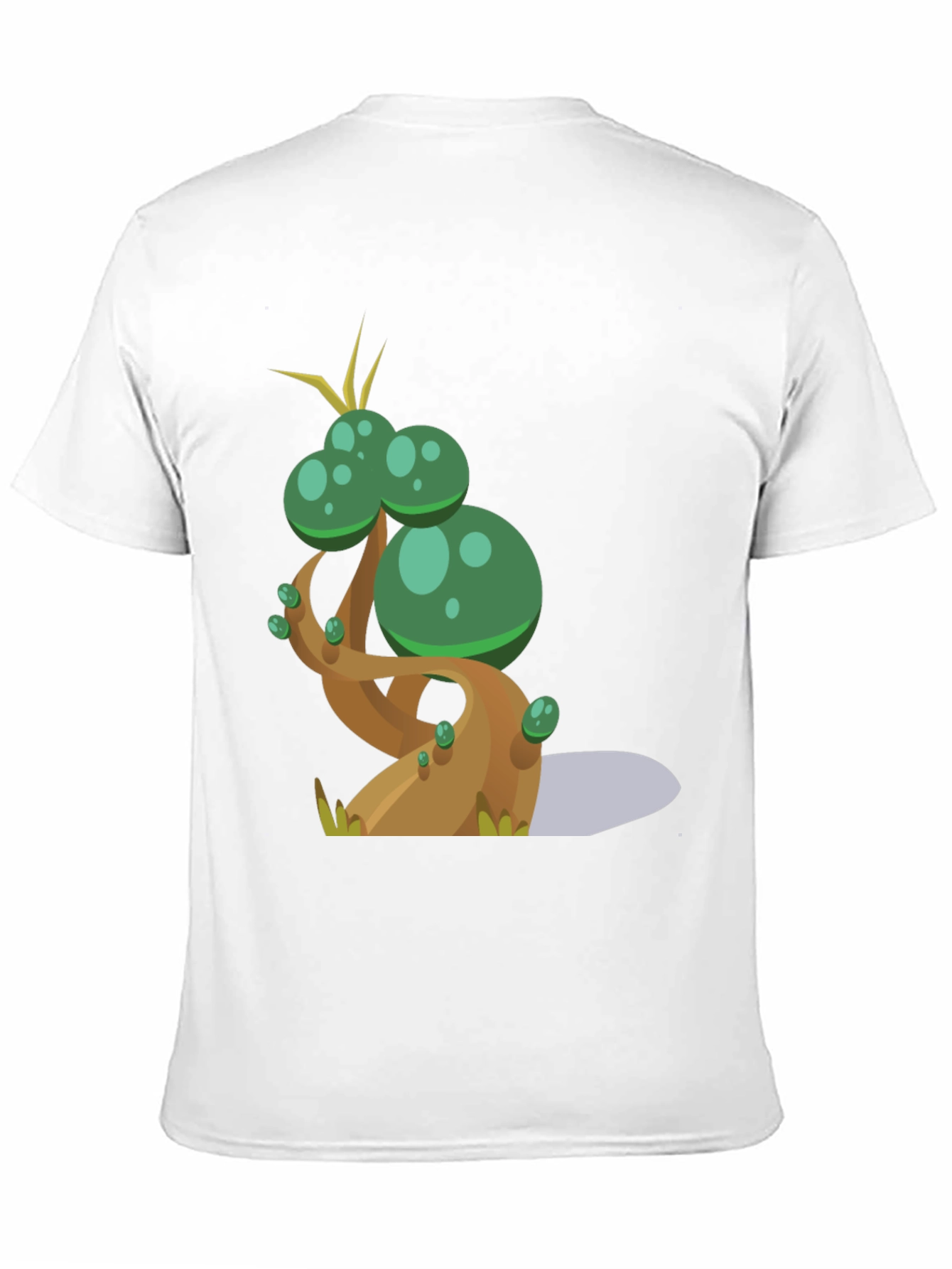 Black Cartoon Tree Graphic Tee - Black Cotton Blend T-Shirt view 11