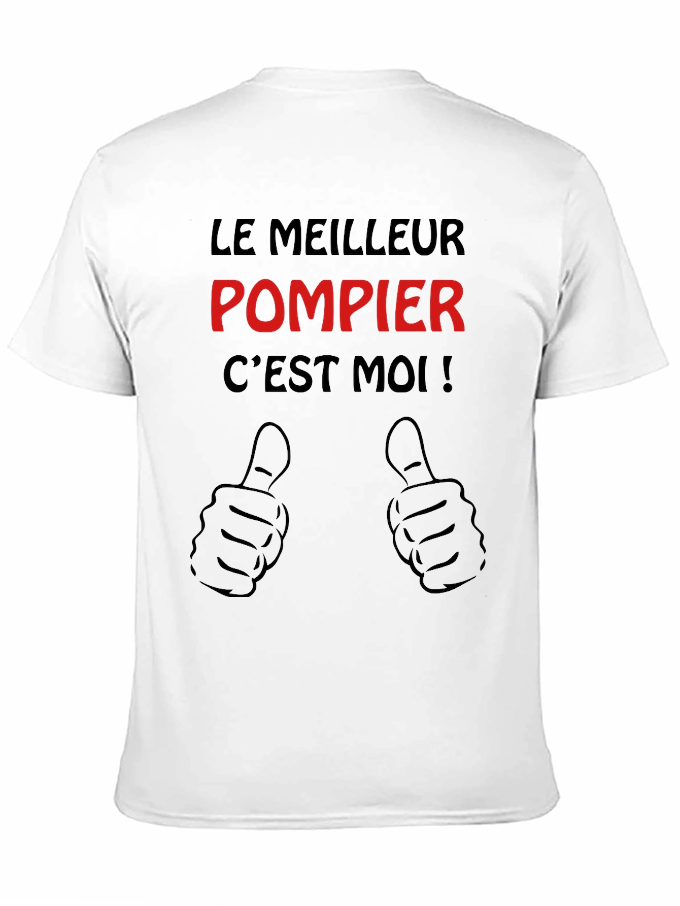 Black Le Meilleur Pompier C'est Moi Black T-Shirt view 11