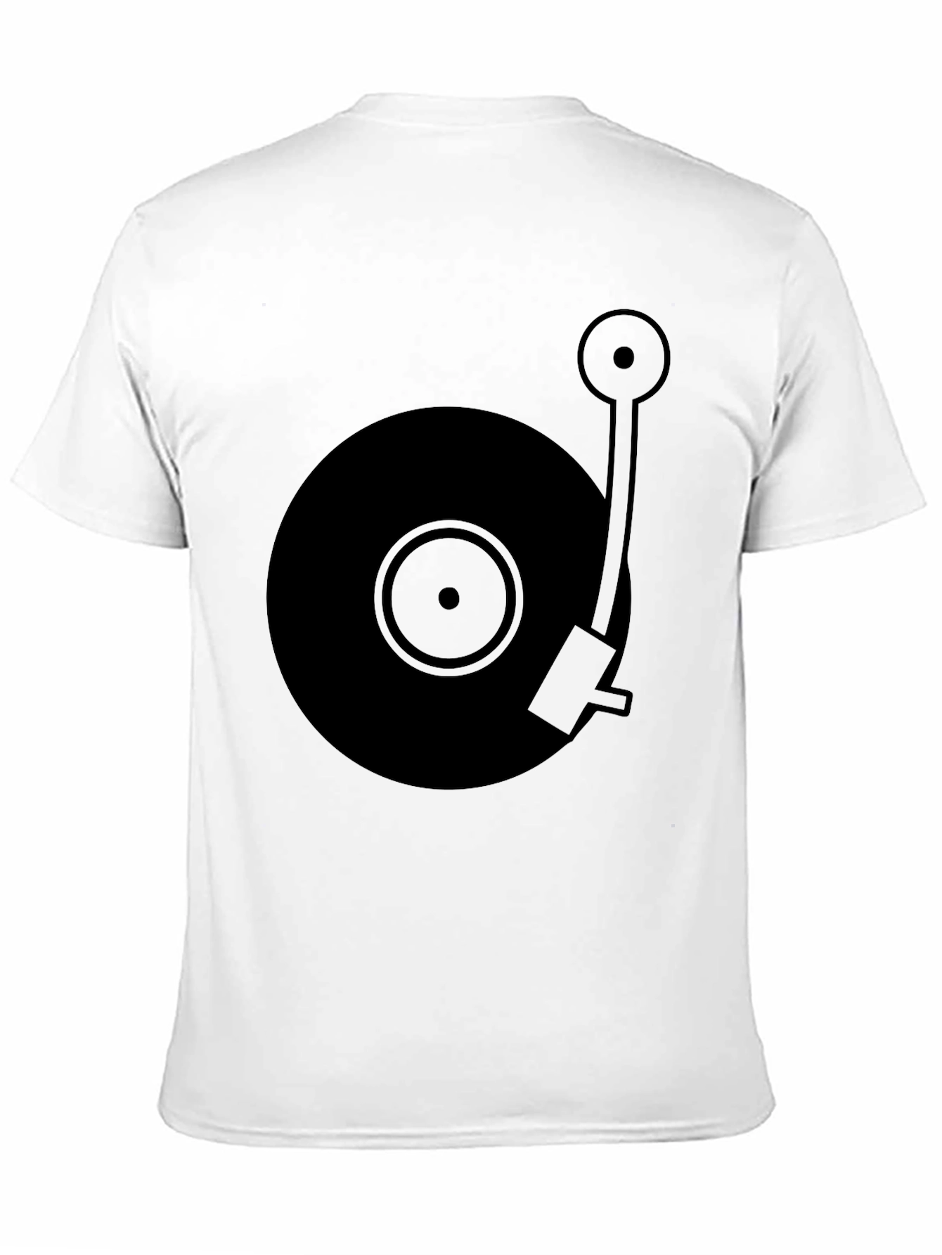 Black Vintage Turntable Graphic T-Shirt - Black view 11
