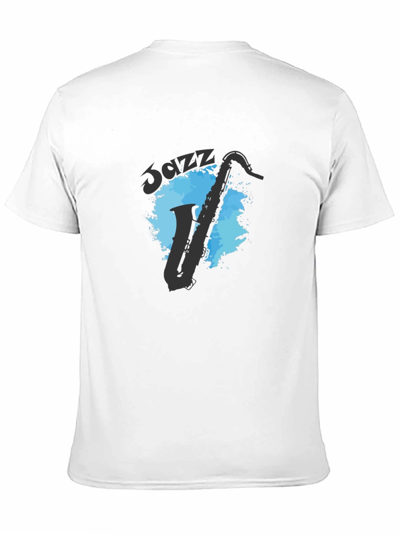 Black Cool Jazz Saxophone Graphic T-Shirt - Black view 11