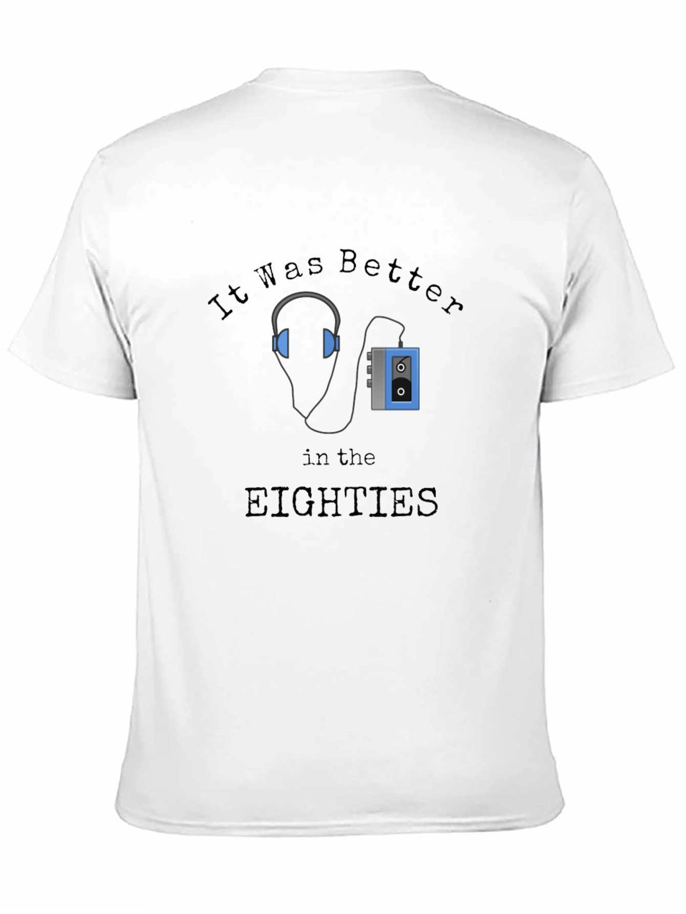 Black Retro 80s Cassette Player Graphic Tee view 11