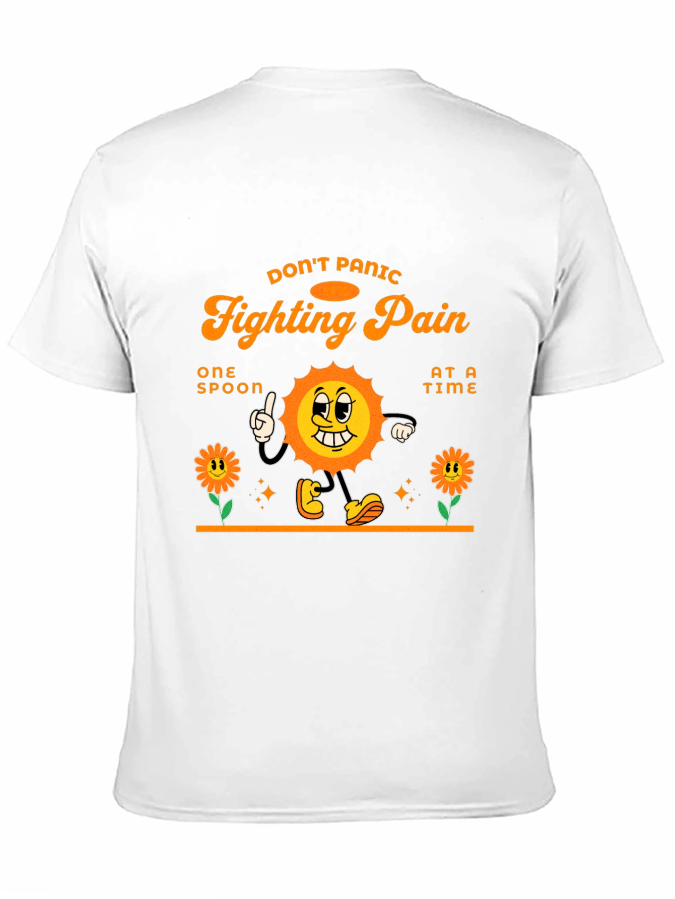 Black Don't Panic Fighting Pain T-Shirt view 11