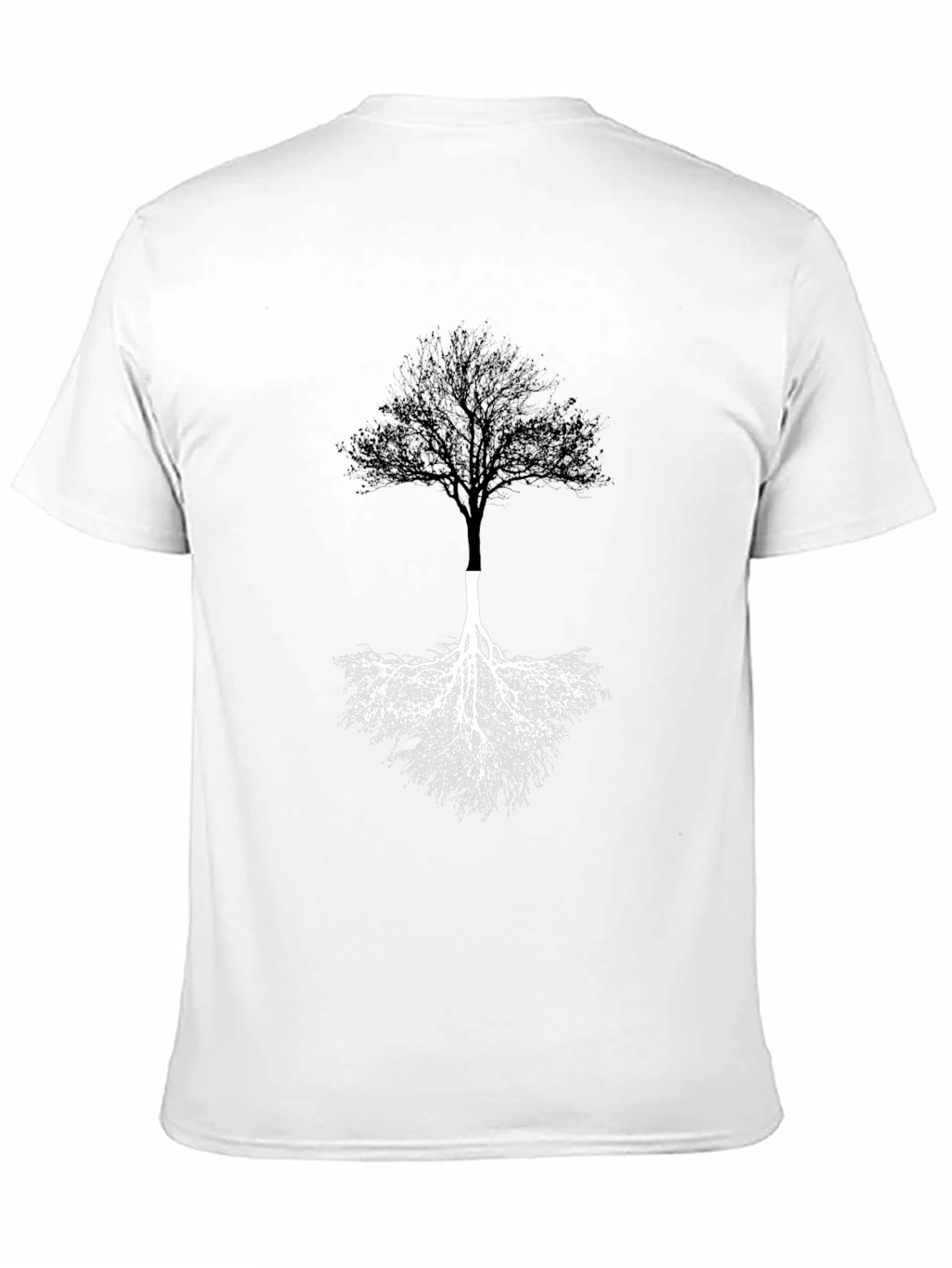 Black Yin Yang Tree Graphic Tee - Black view 11