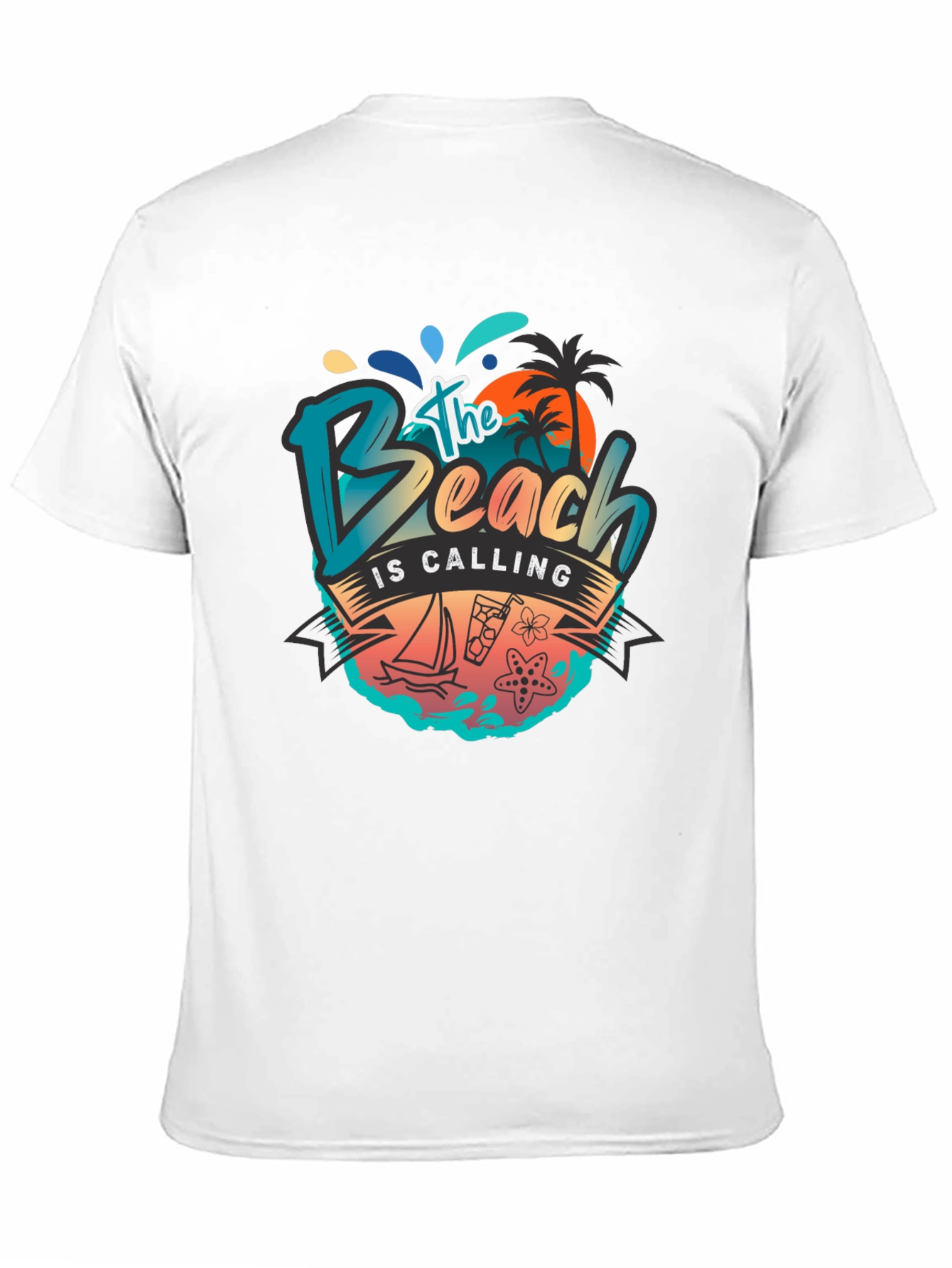 Black The Beach Is Calling Graphic T-Shirt - Black view 11