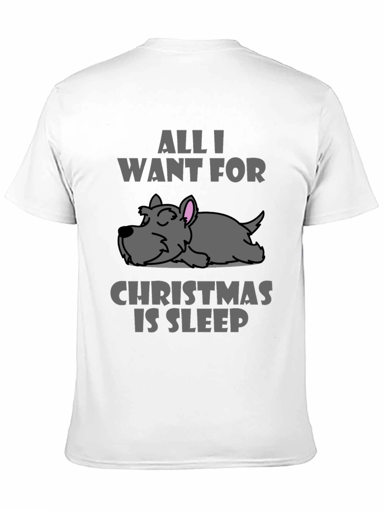 Black All I Want For Christmas Is Sleep T-Shirt view 11