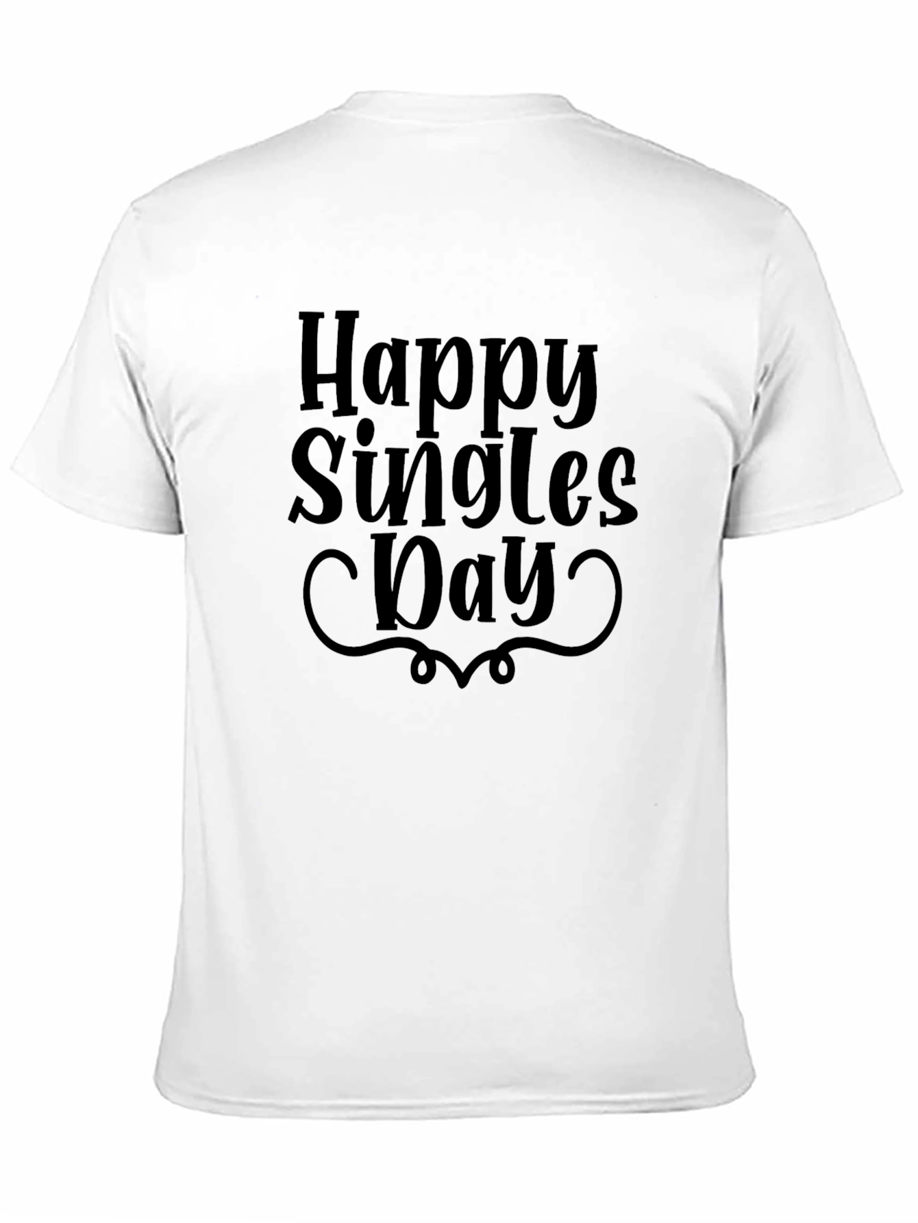 Black Happy Singles Day Black T-Shirt view 11