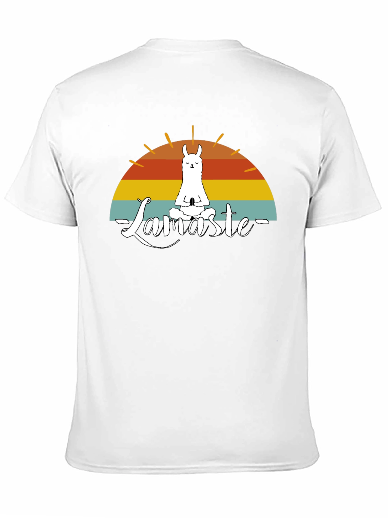 Black Namaste Llama T-Shirt - Zen Vibes view 11