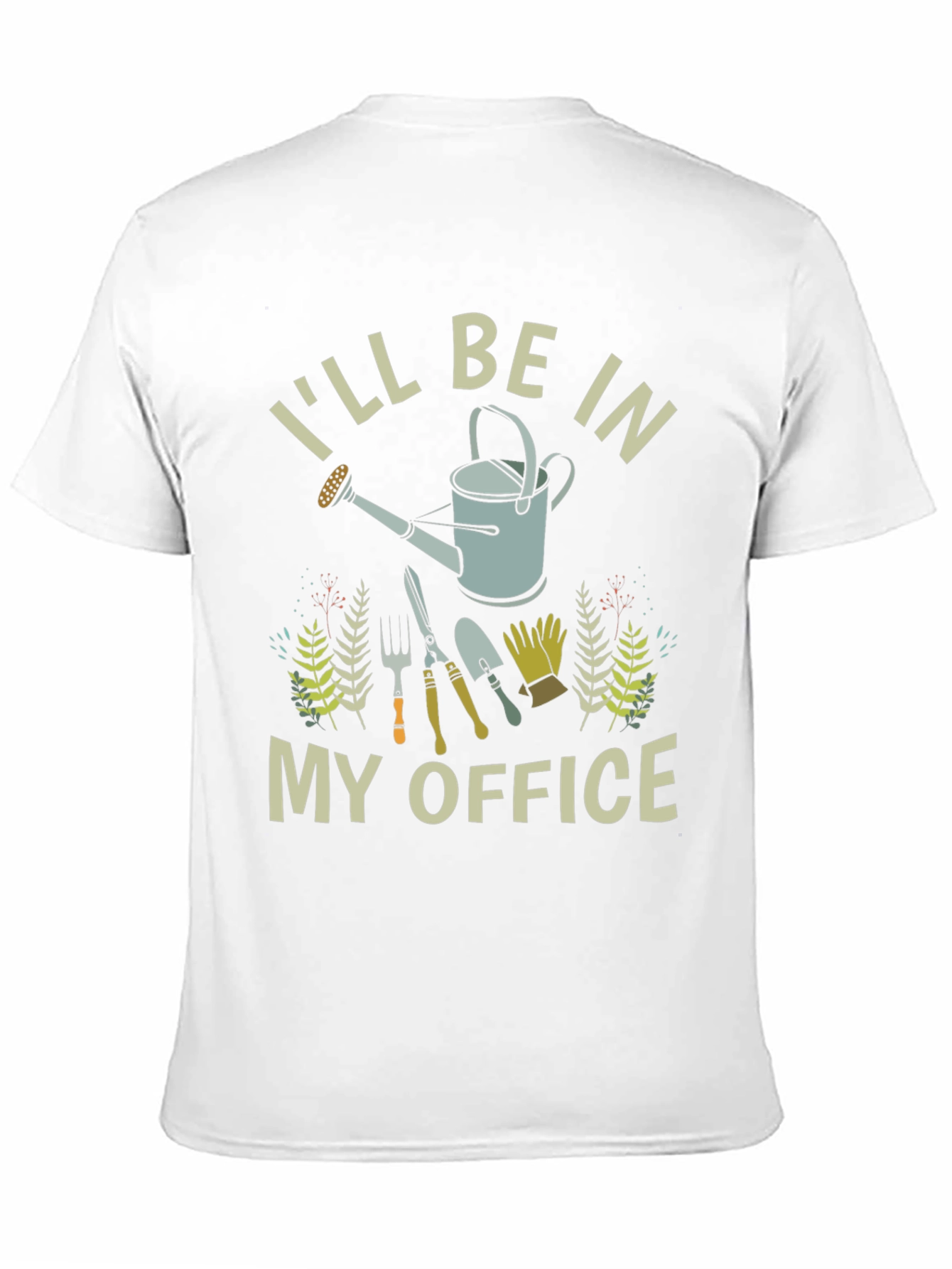 Black Gardener T-Shirt - I'll Be In My Office Gardening view 11