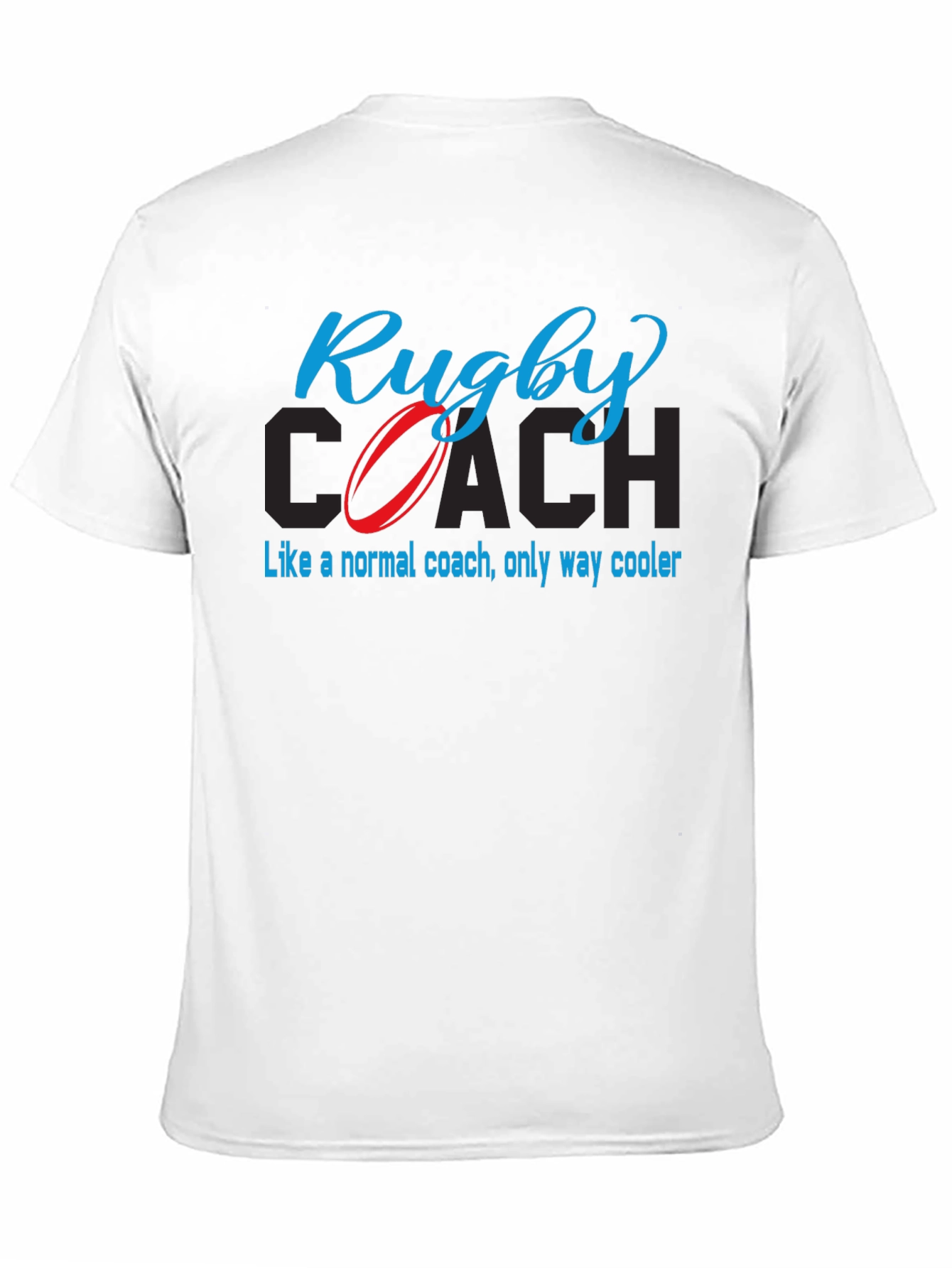 Black Rugby Coach T-Shirt - Cool Coaching Tee view 11