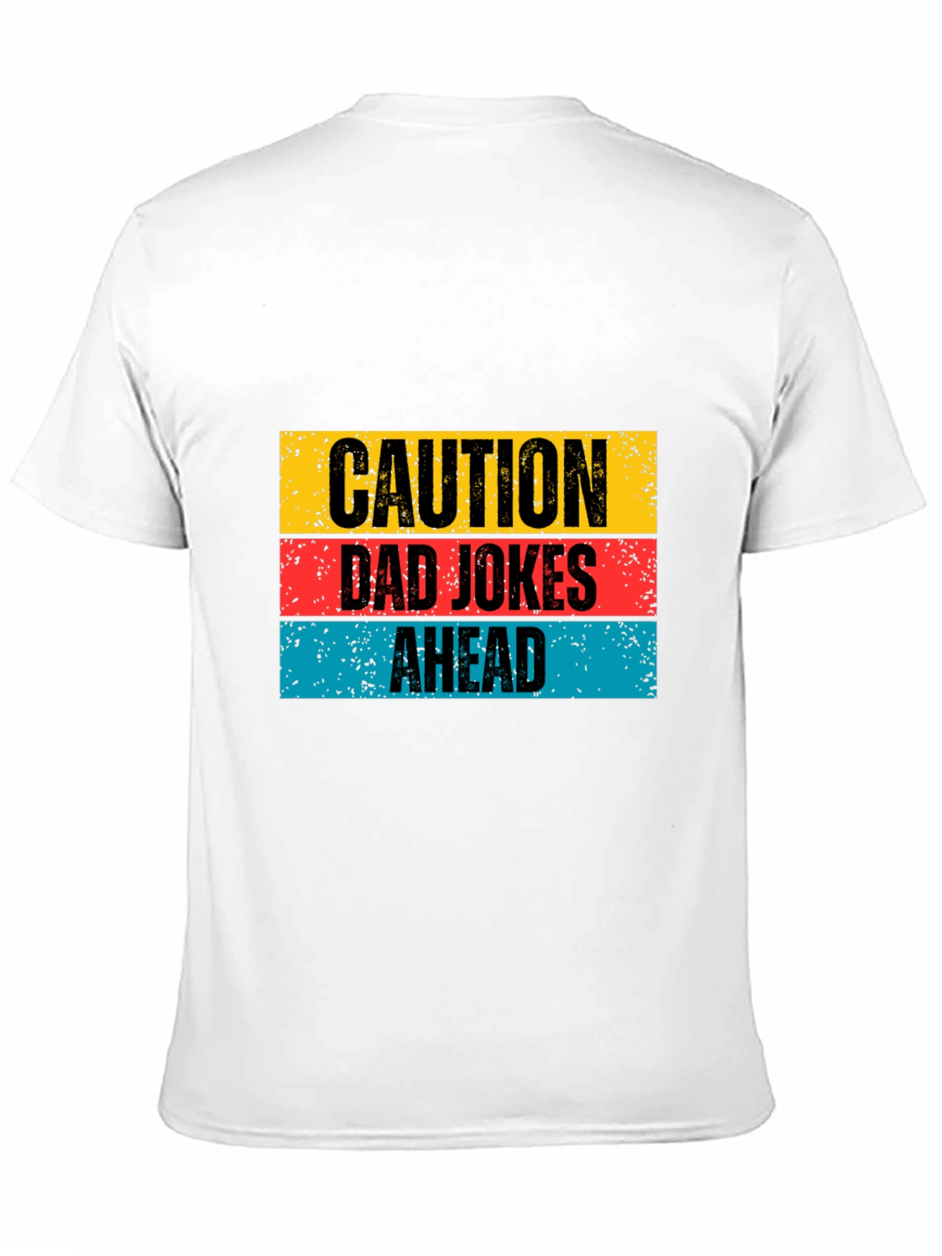 Black Caution Dad Jokes Ahead Graphic Tee view 11