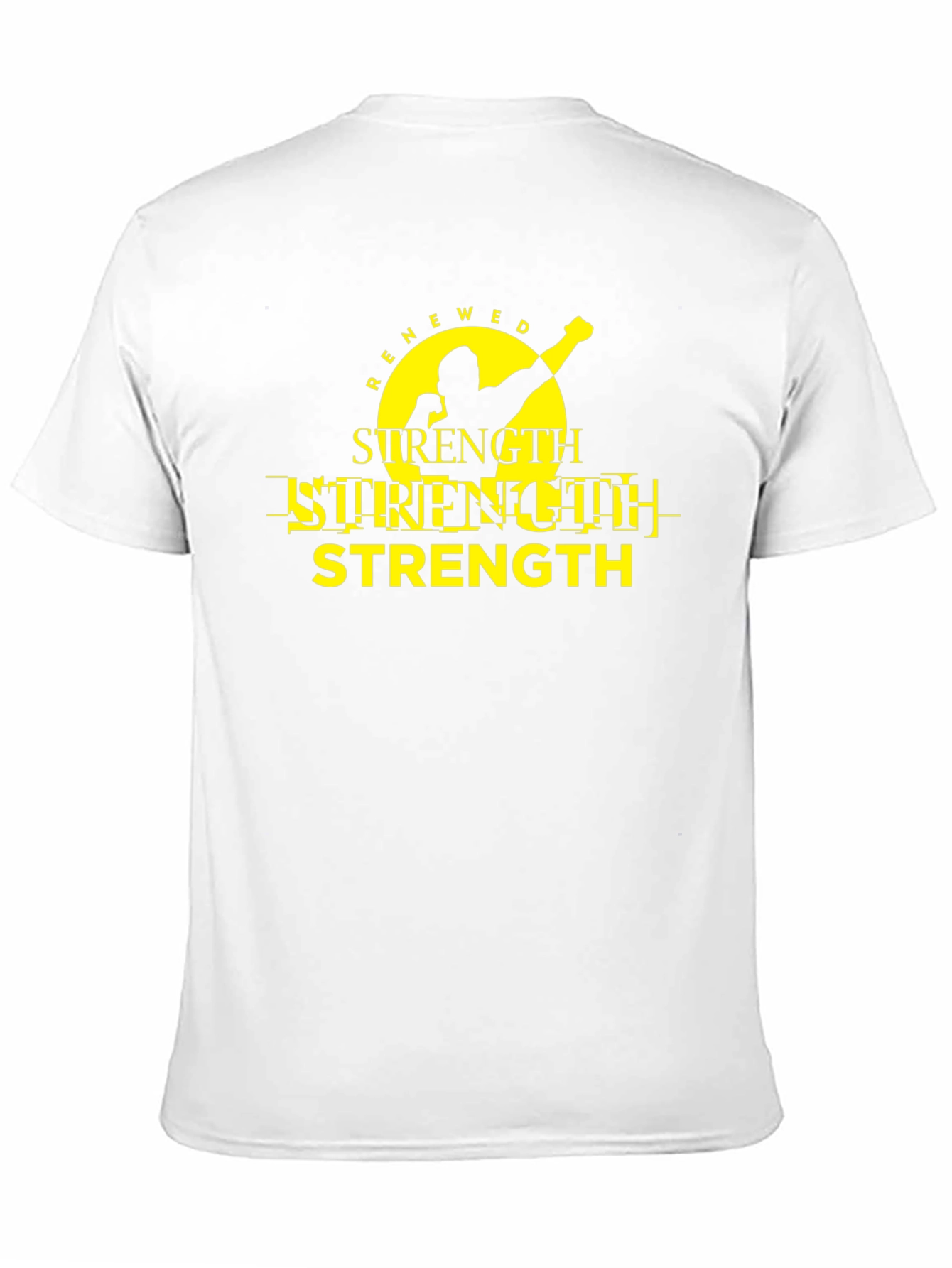 Black Renewed Strength Black Graphic T-Shirt view 11