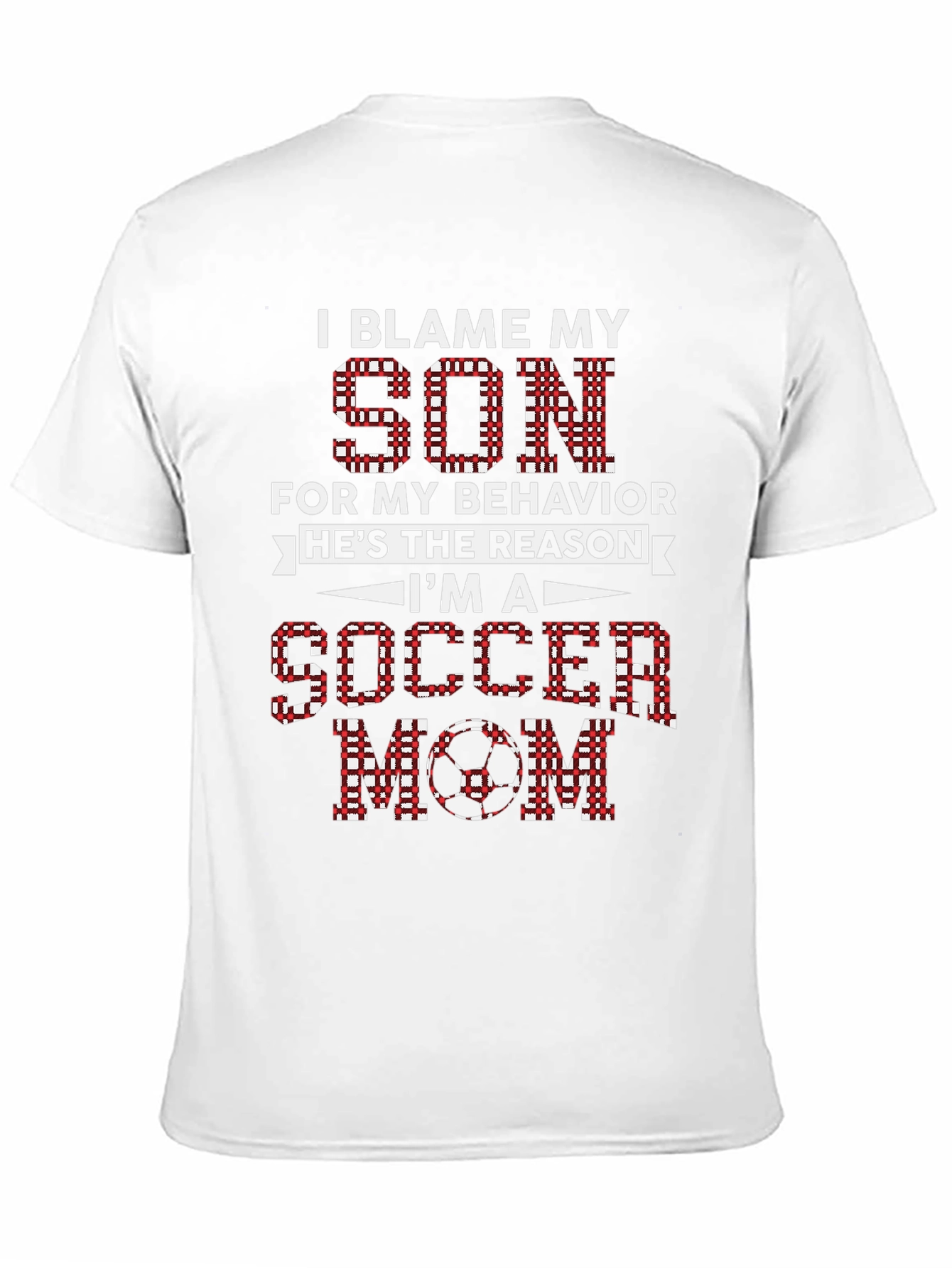 Black I Blame My Son Soccer Mom Graphic Tee view 11
