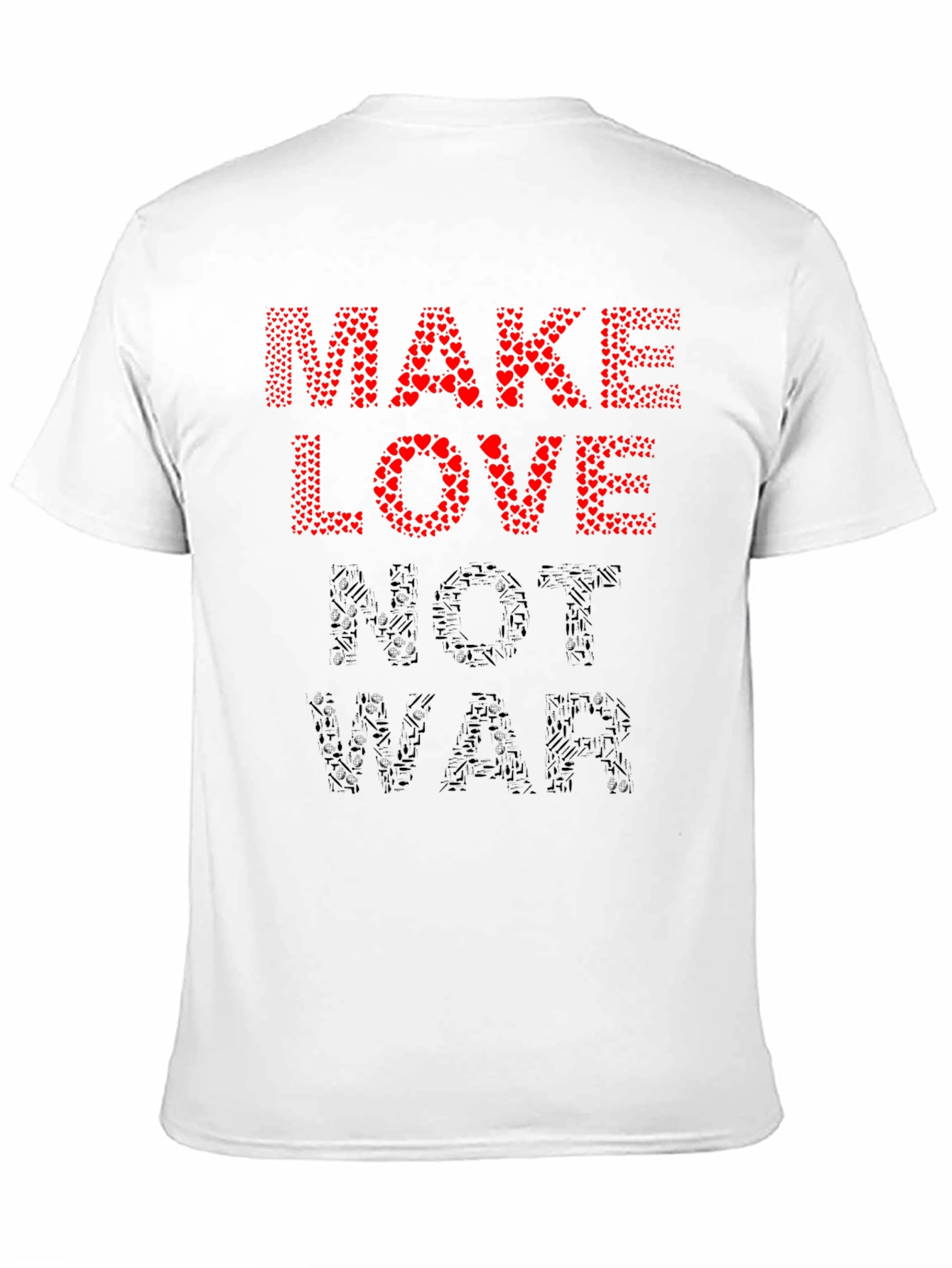 Black Make Love Not War Graphic T-Shirt view 11