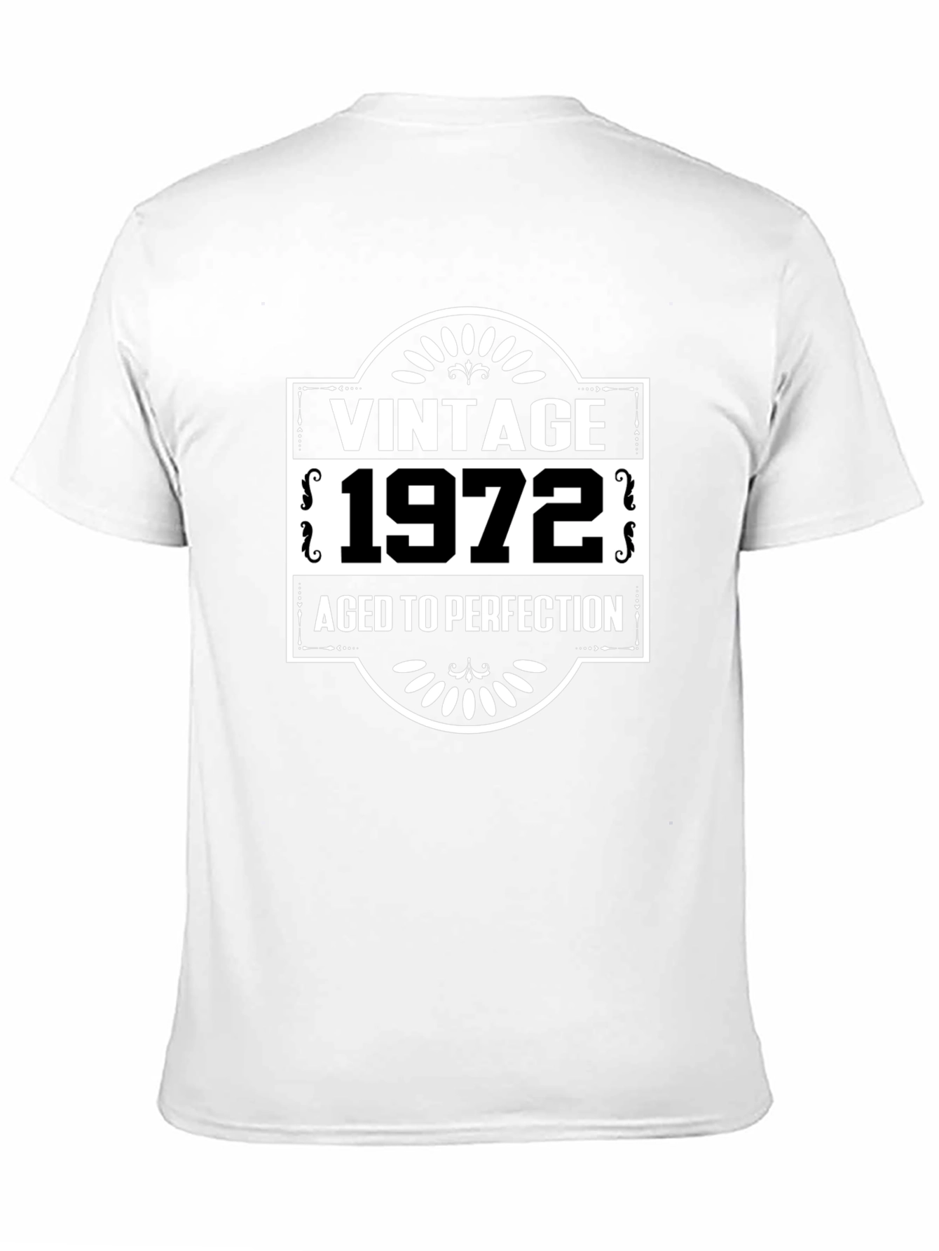 Black Vintage 1972 Aged To Perfection Black Graphic T-Shirt view 11