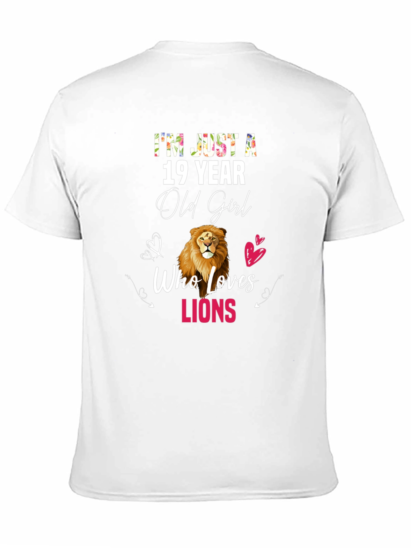 Black 19 Year Old Girl Who Loves Lions Graphic T-Shirt view 11