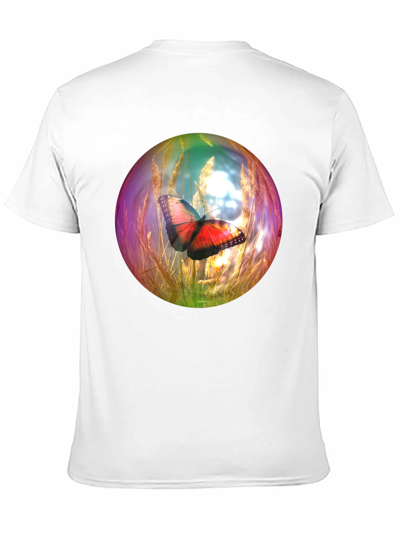 Black Butterfly Orb Graphic T-Shirt - Unique Design view 11