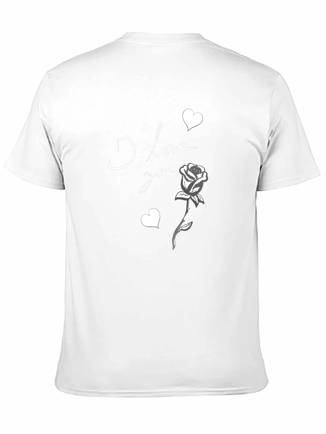 Black I Love You Rose Graphic Tee - Black view 11