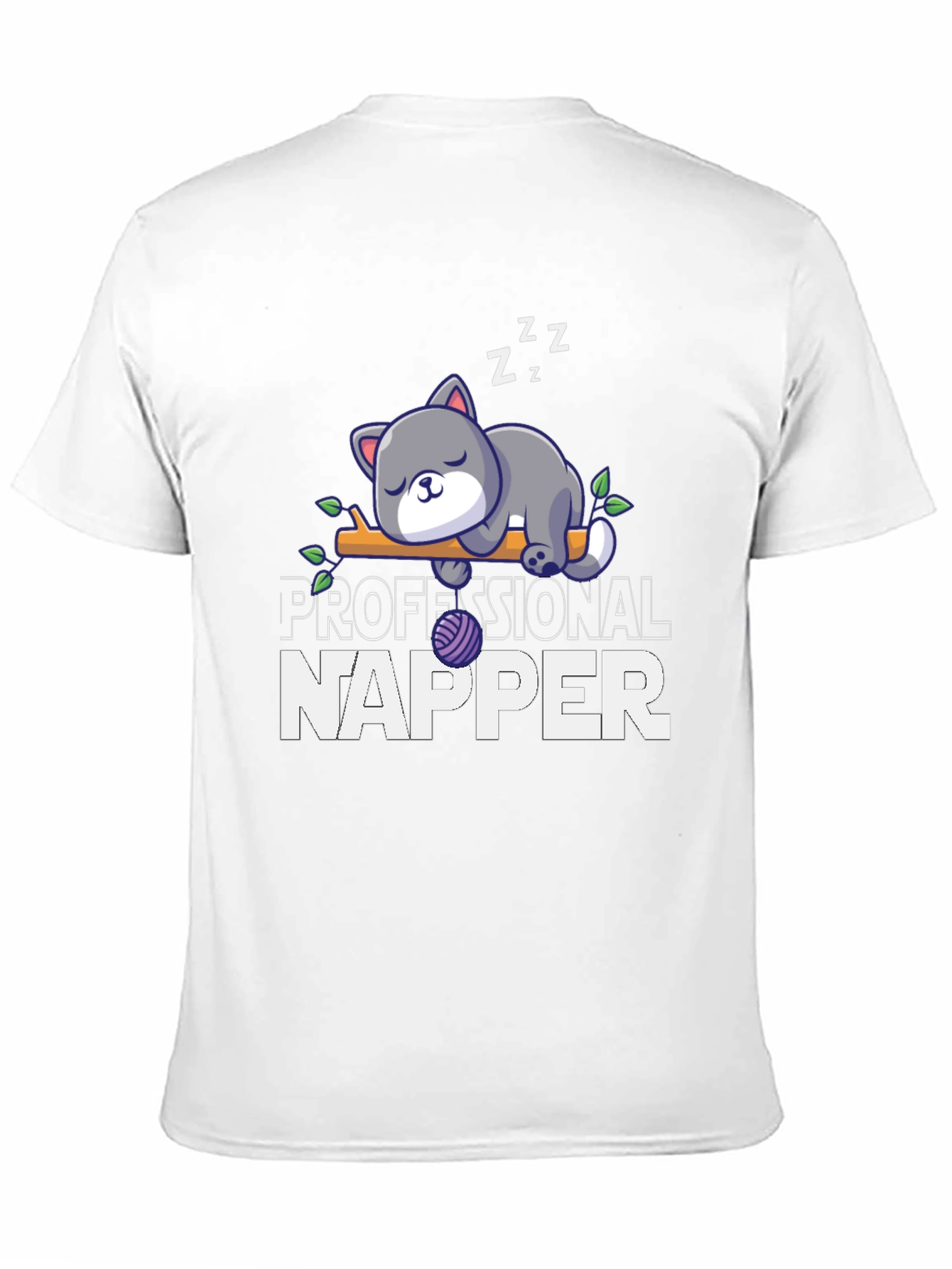 Professional Napper T-Shirt Cute Cat Tee - 11