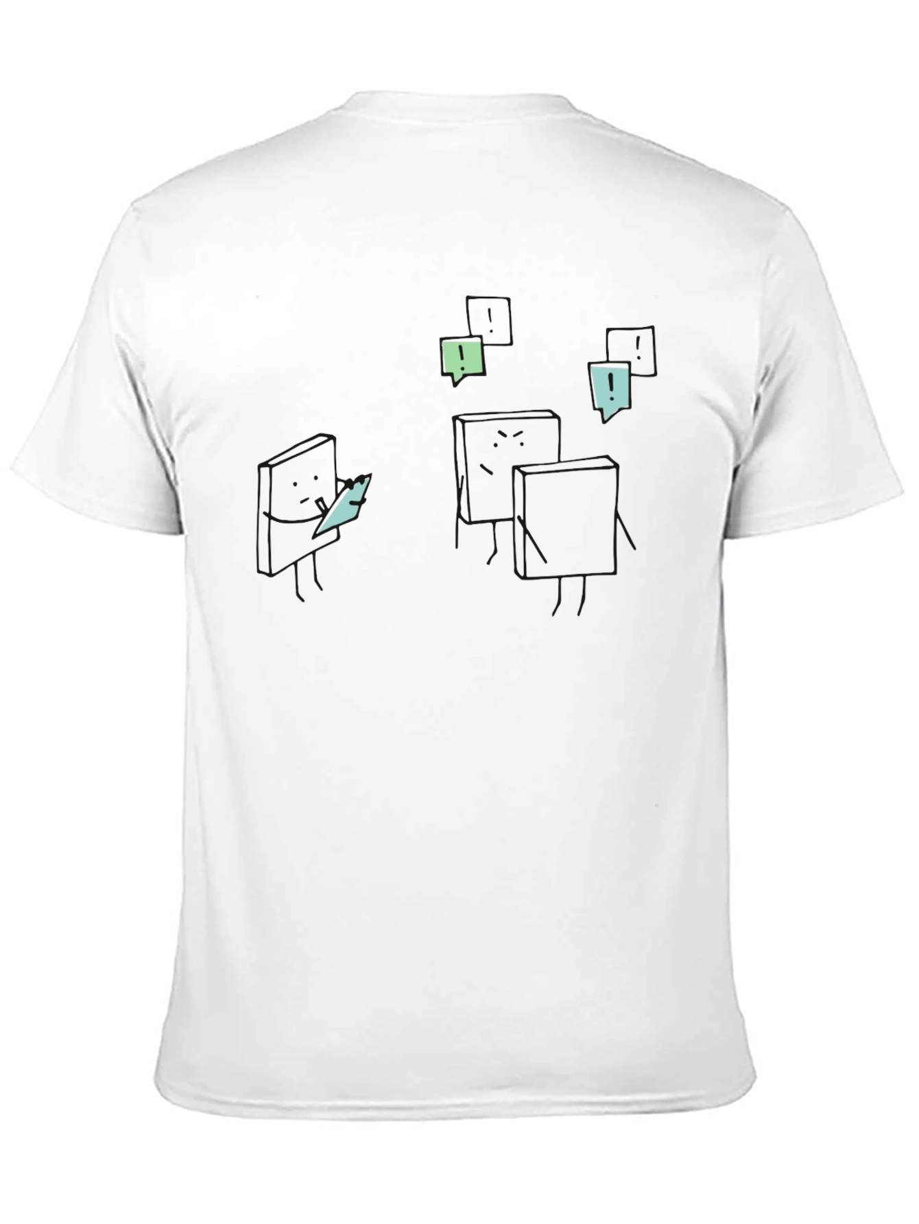 Black Graphic Black T-Shirt - Chat Bubble Design view 11