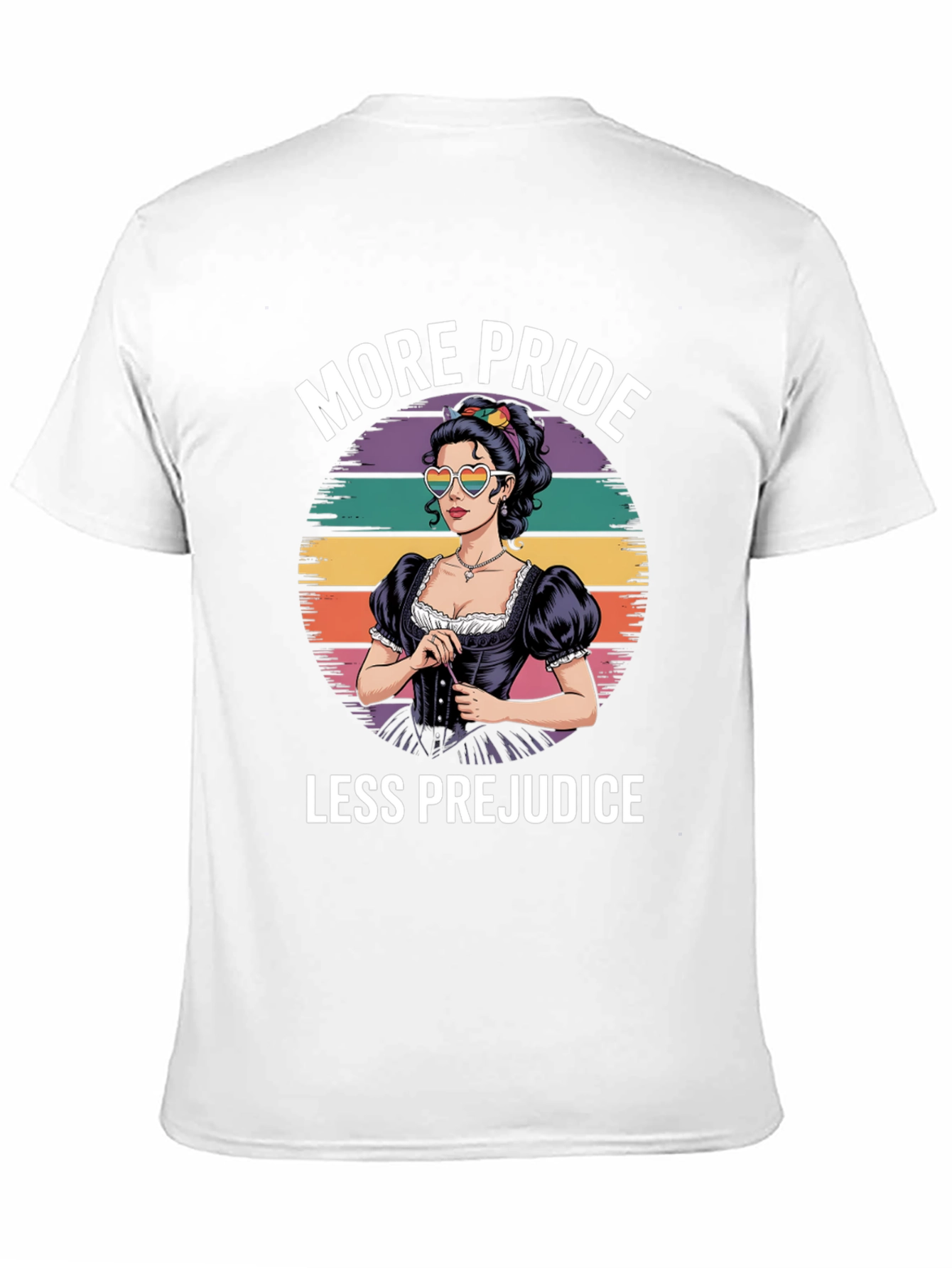 Black More Pride Less Prejudice T-Shirt view 11
