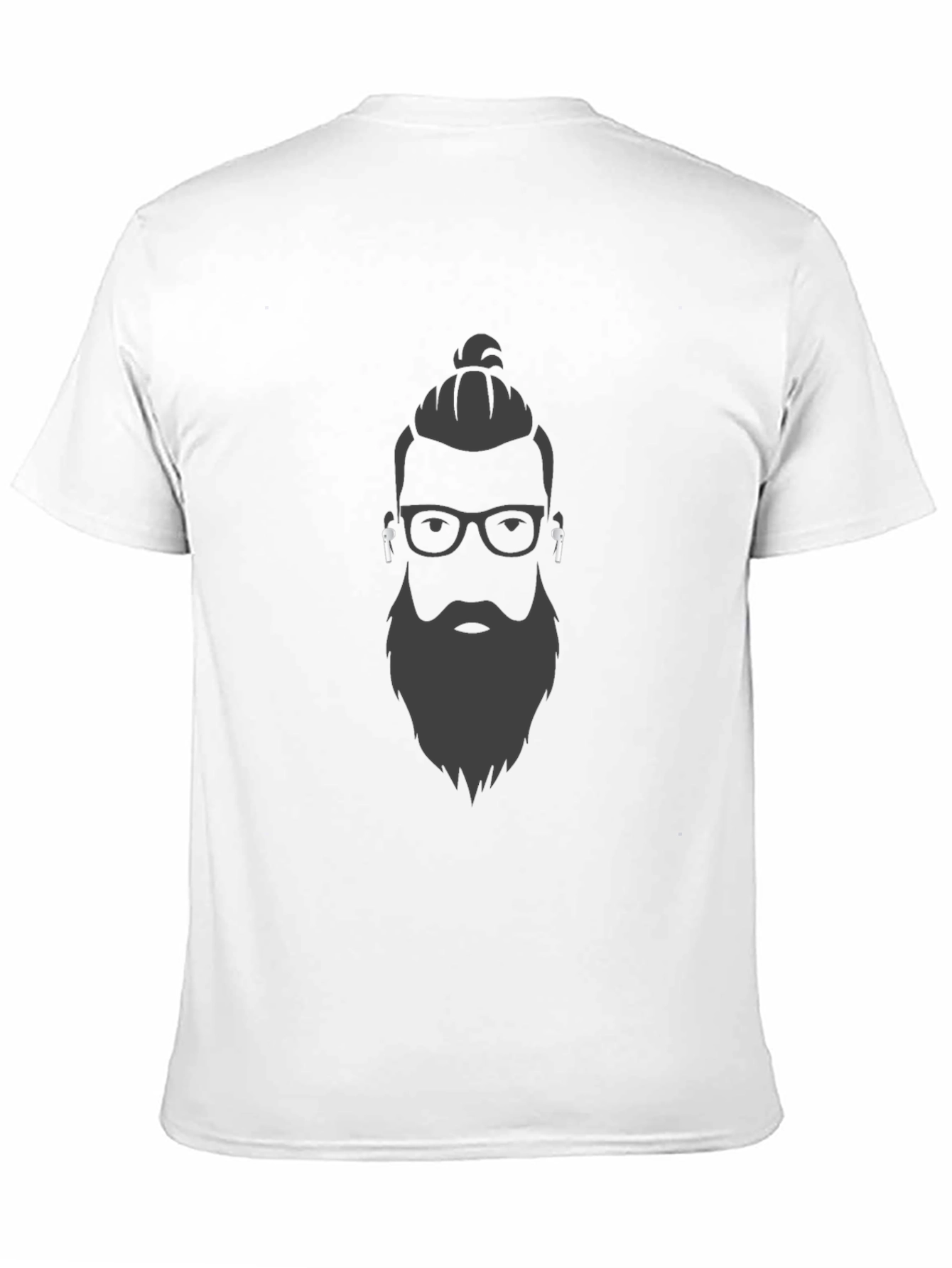 Black Bearded Man Graphic T-Shirt - Stylish Unisex Tee view 11