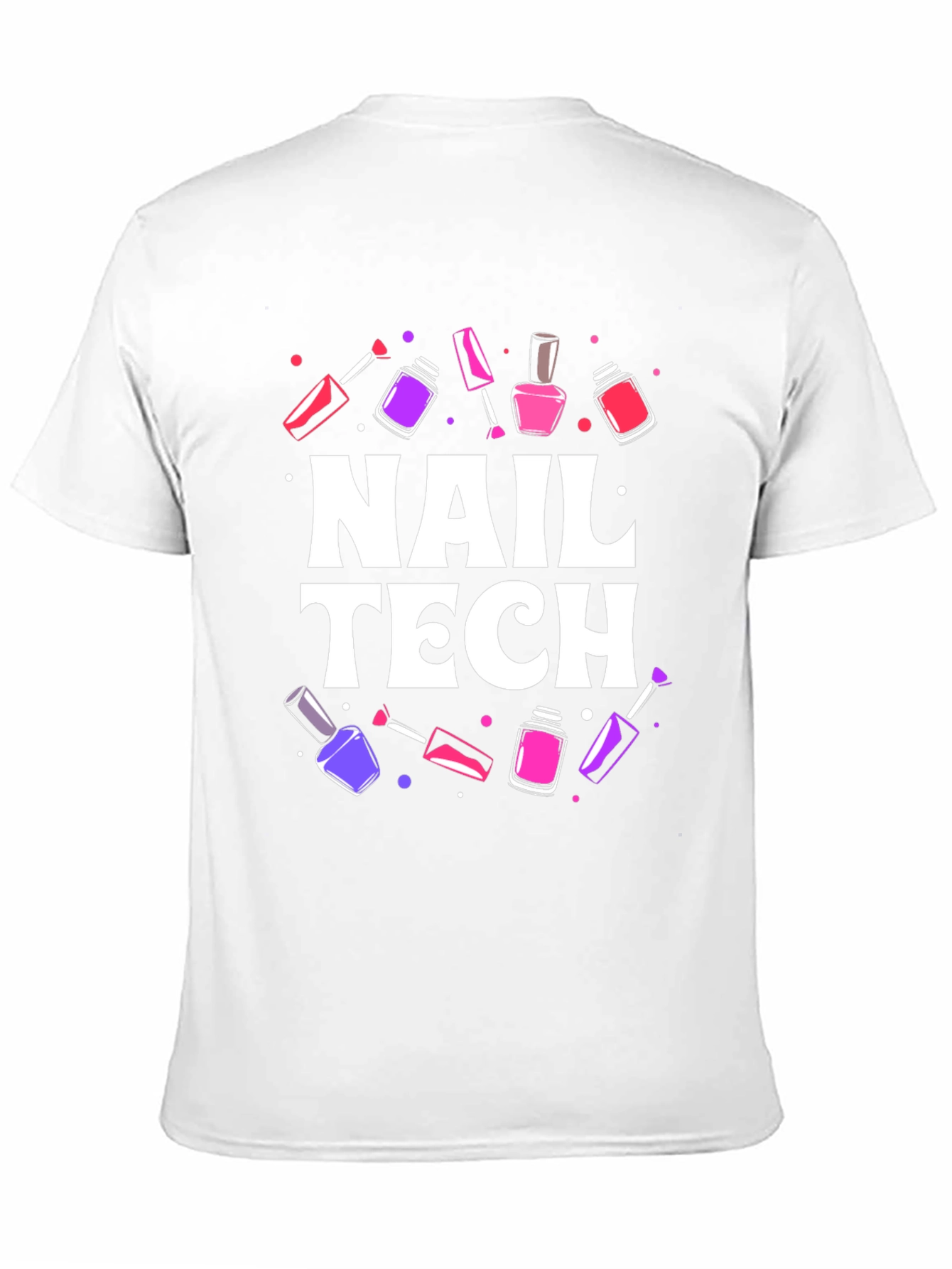 Black Nail Tech T-Shirt - Stylish Manicure Design view 11