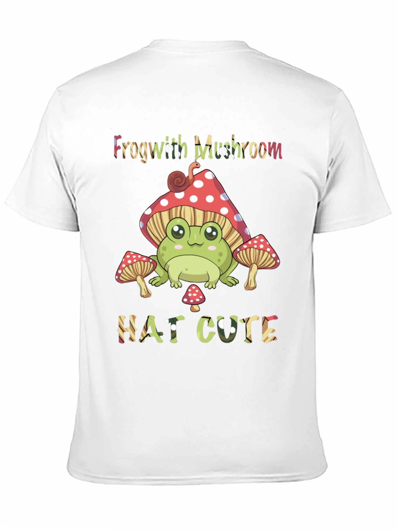 Black Frog With Mushroom Hat Cute T-Shirt view 11