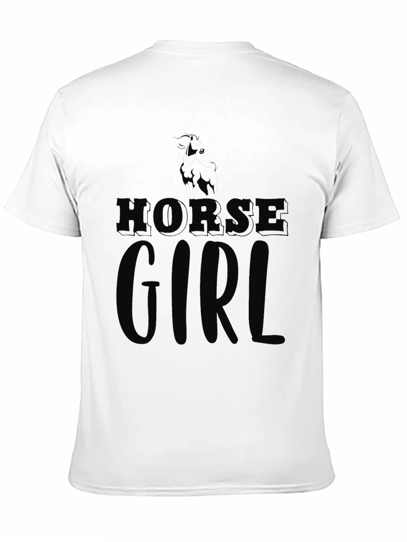 Black Horse Girl T-Shirt - Black view 11