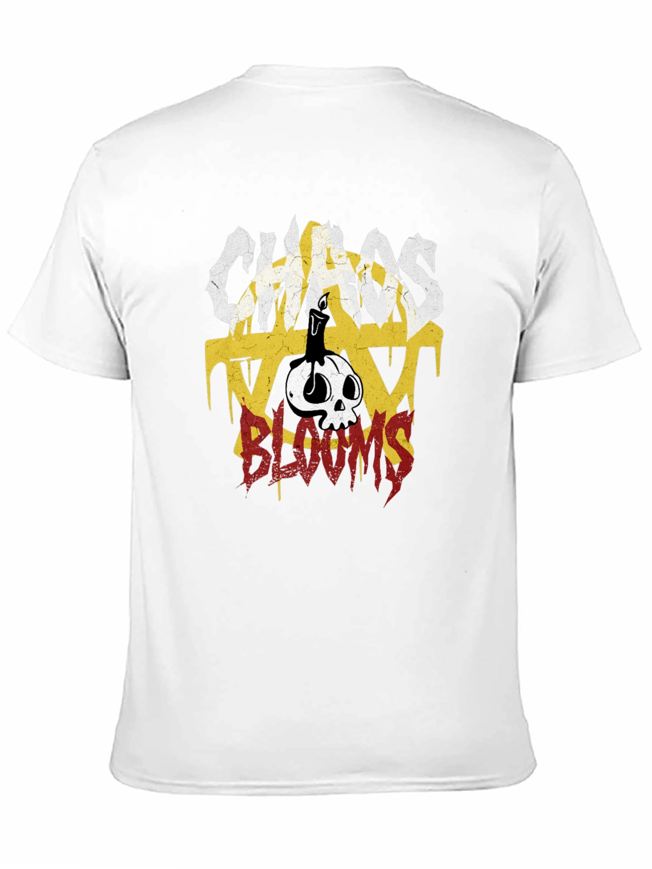 Black Chaos Blooms Graphic Print T-Shirt - Black view 11