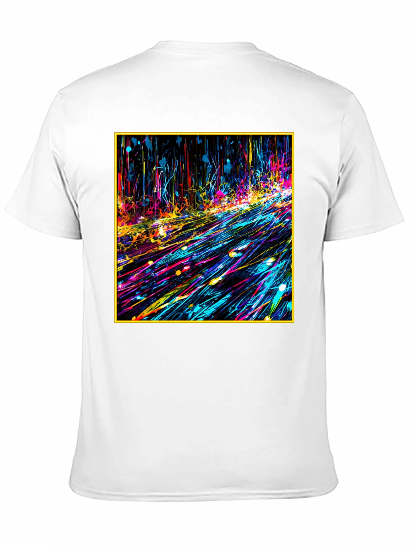 Black Abstract Art Black Tee - Bold Graphic Print view 11