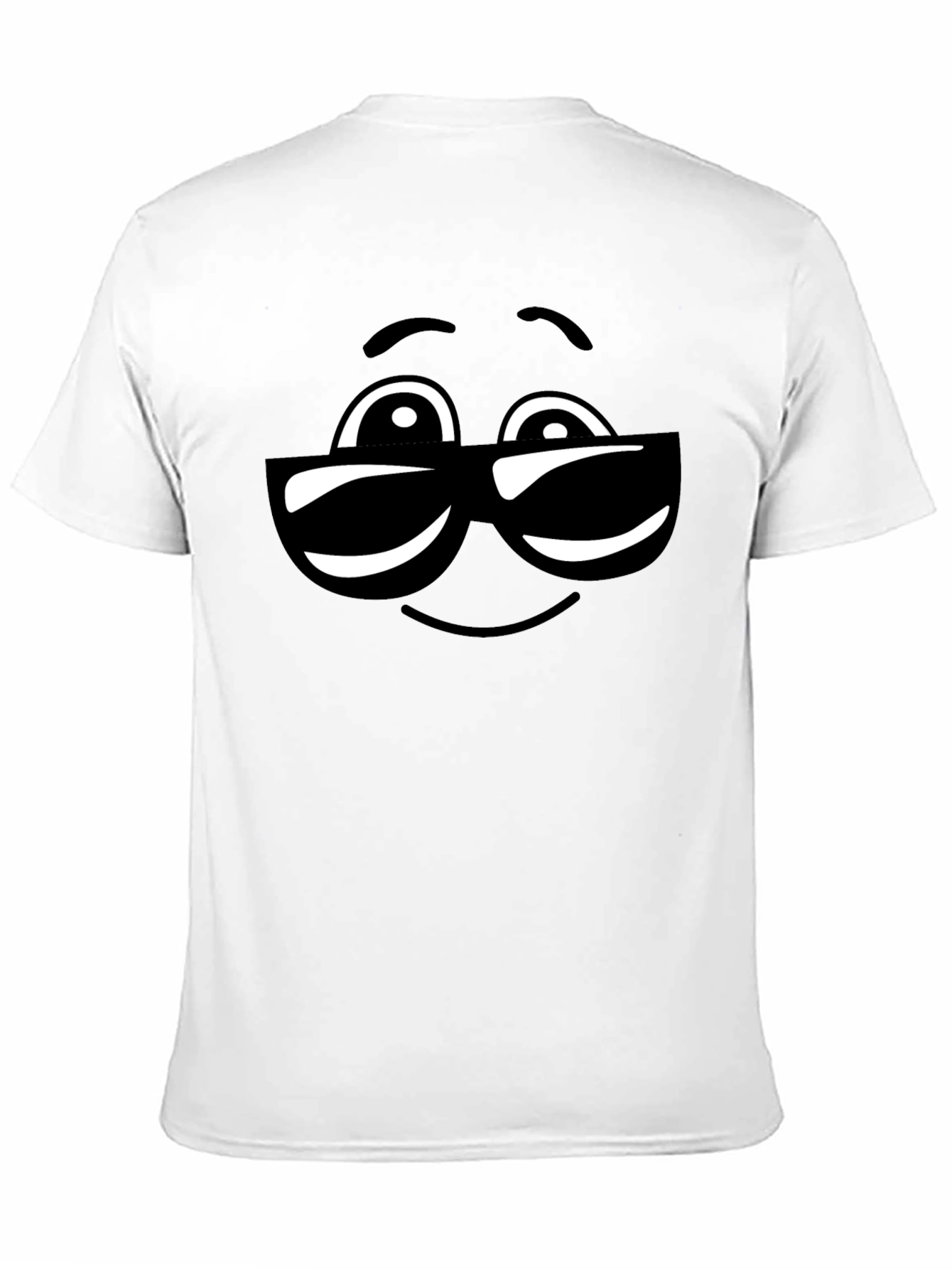 Black Cool Sunglasses Emoji Black Cotton T-Shirt view 11