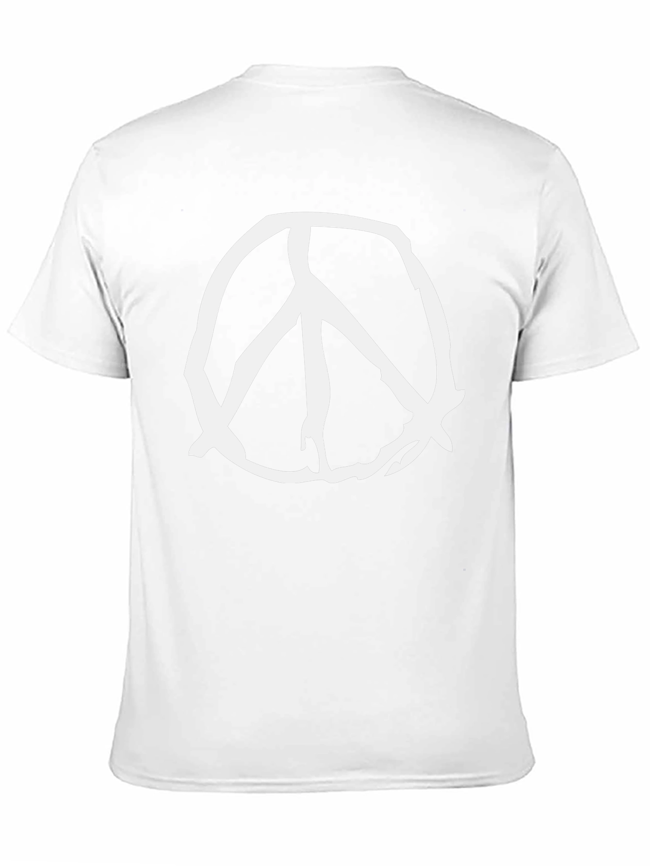 Black Peace Symbol Black T-Shirt view 11