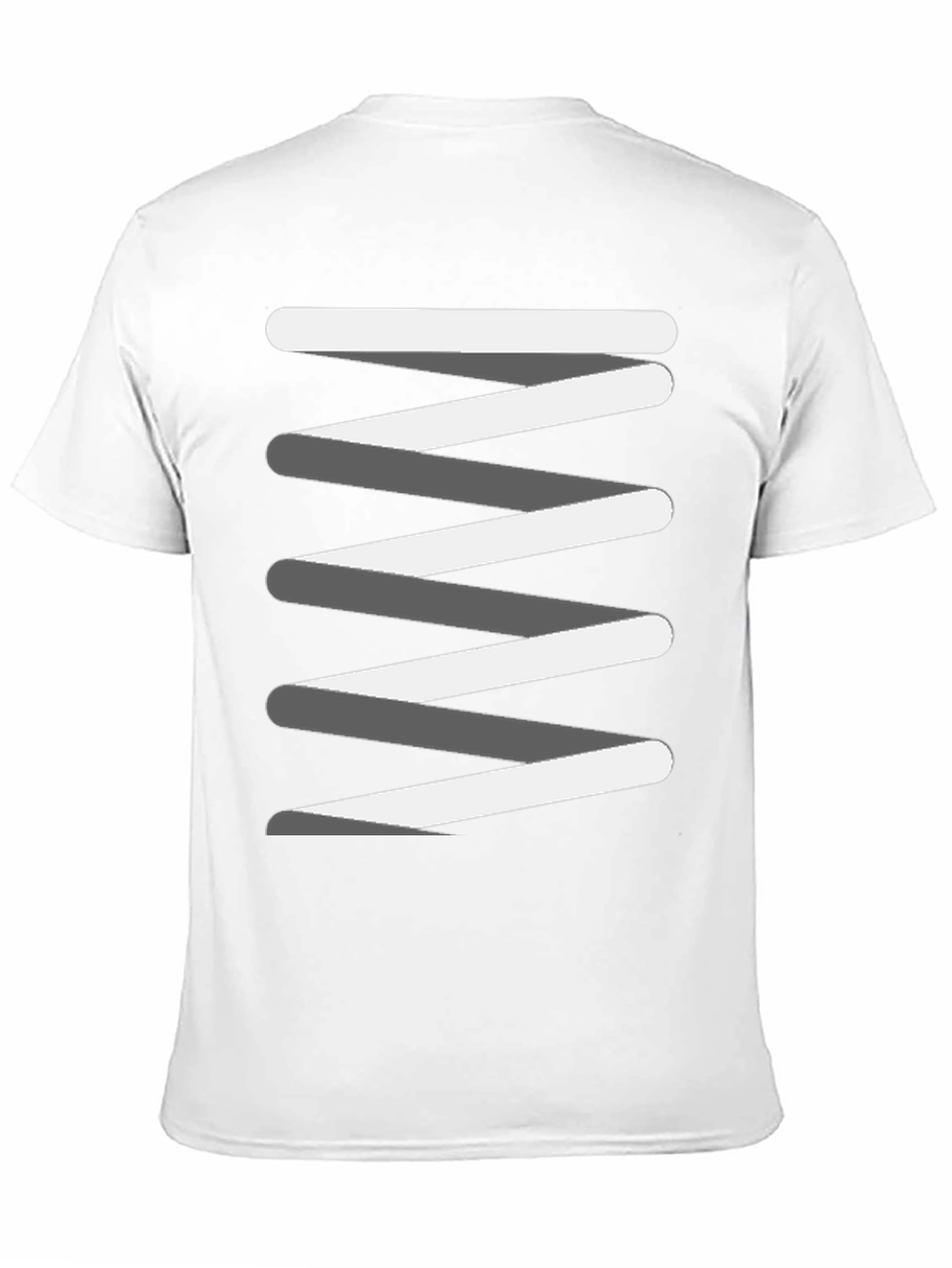 Black Abstract Zig-Zag Graphic Tee - Modern Style view 11