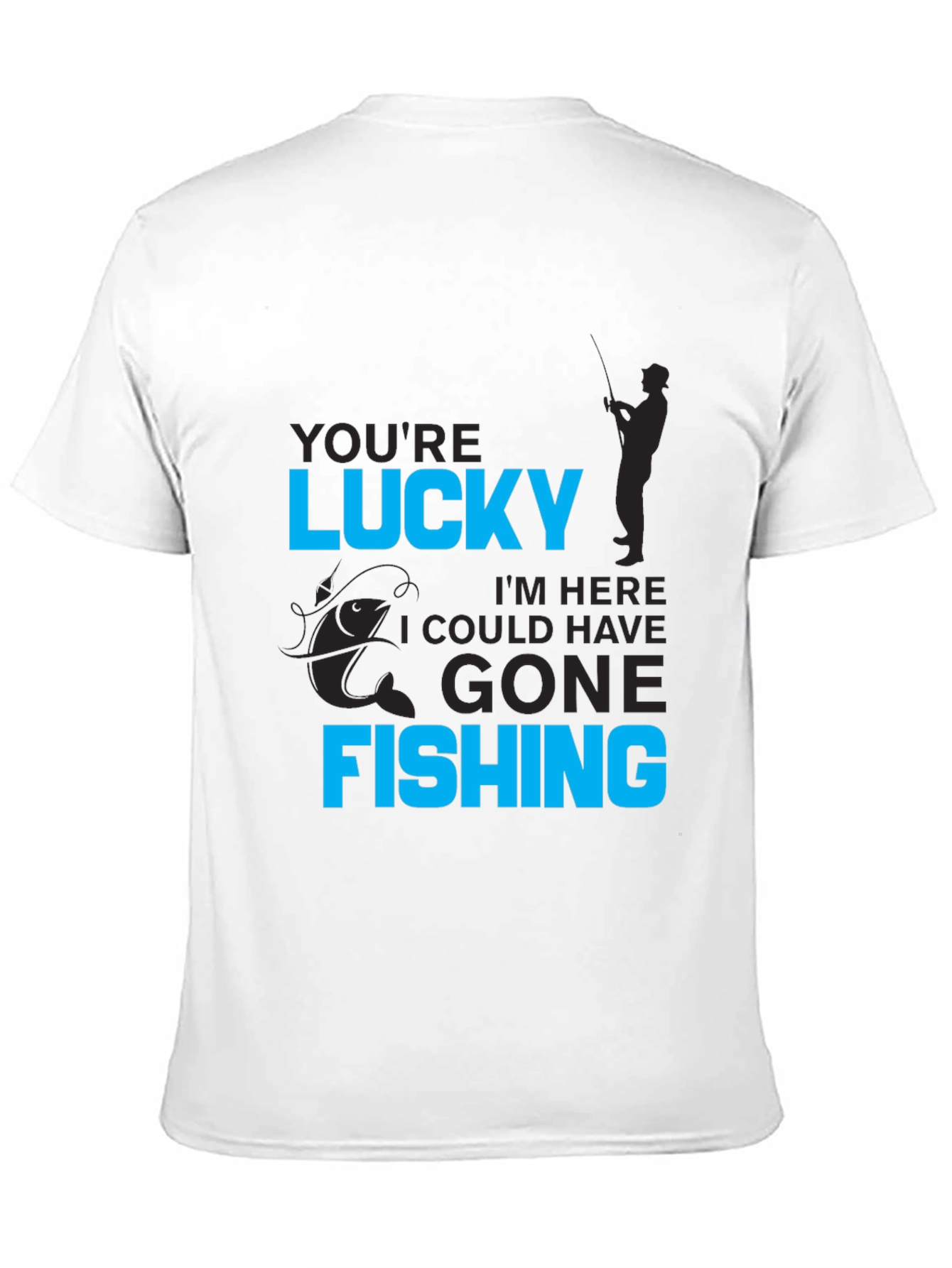 Black Lucky Fishing Graphic Tee view 11