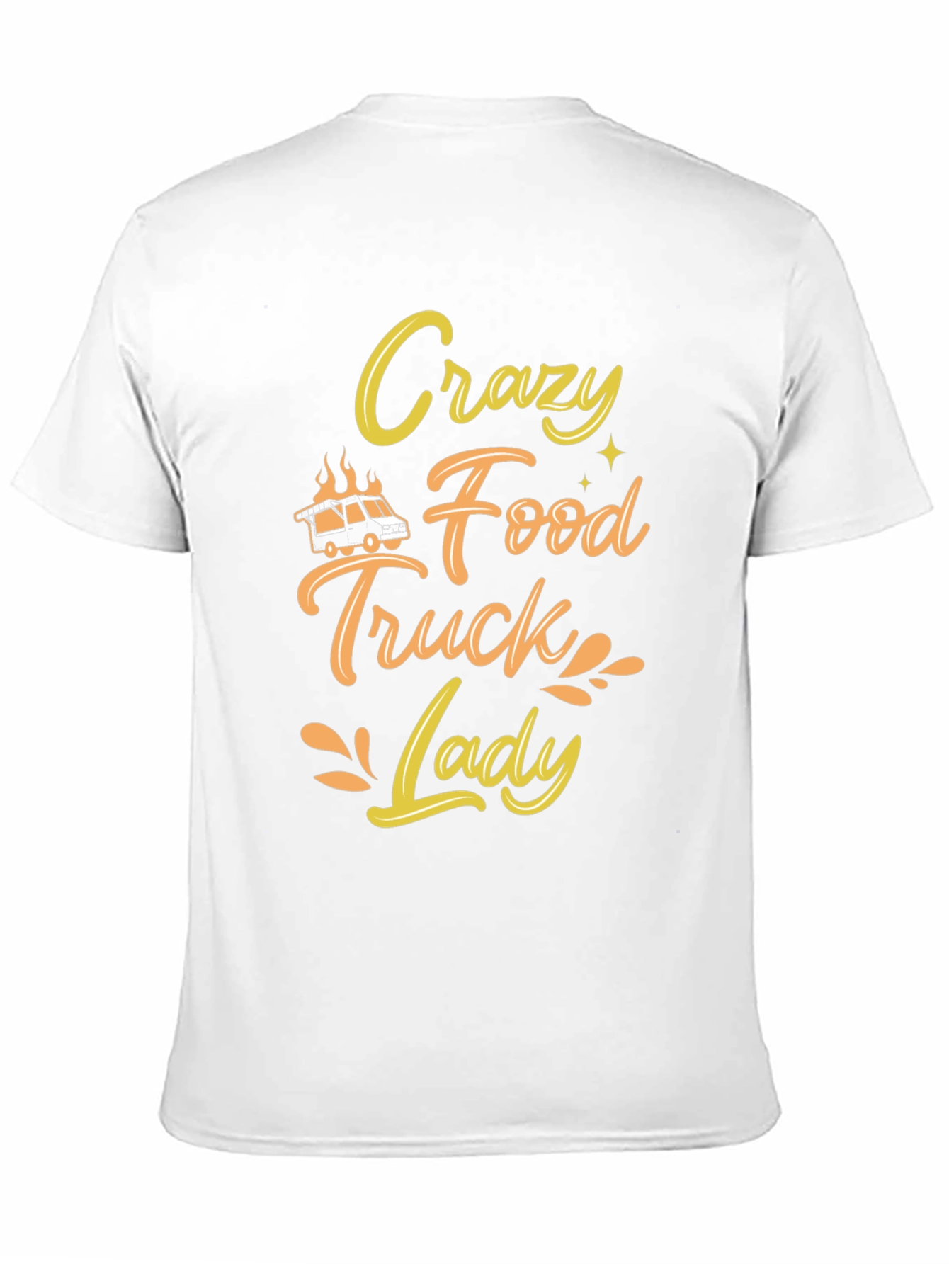 Black Crazy Food Truck Lady Black T-Shirt view 11