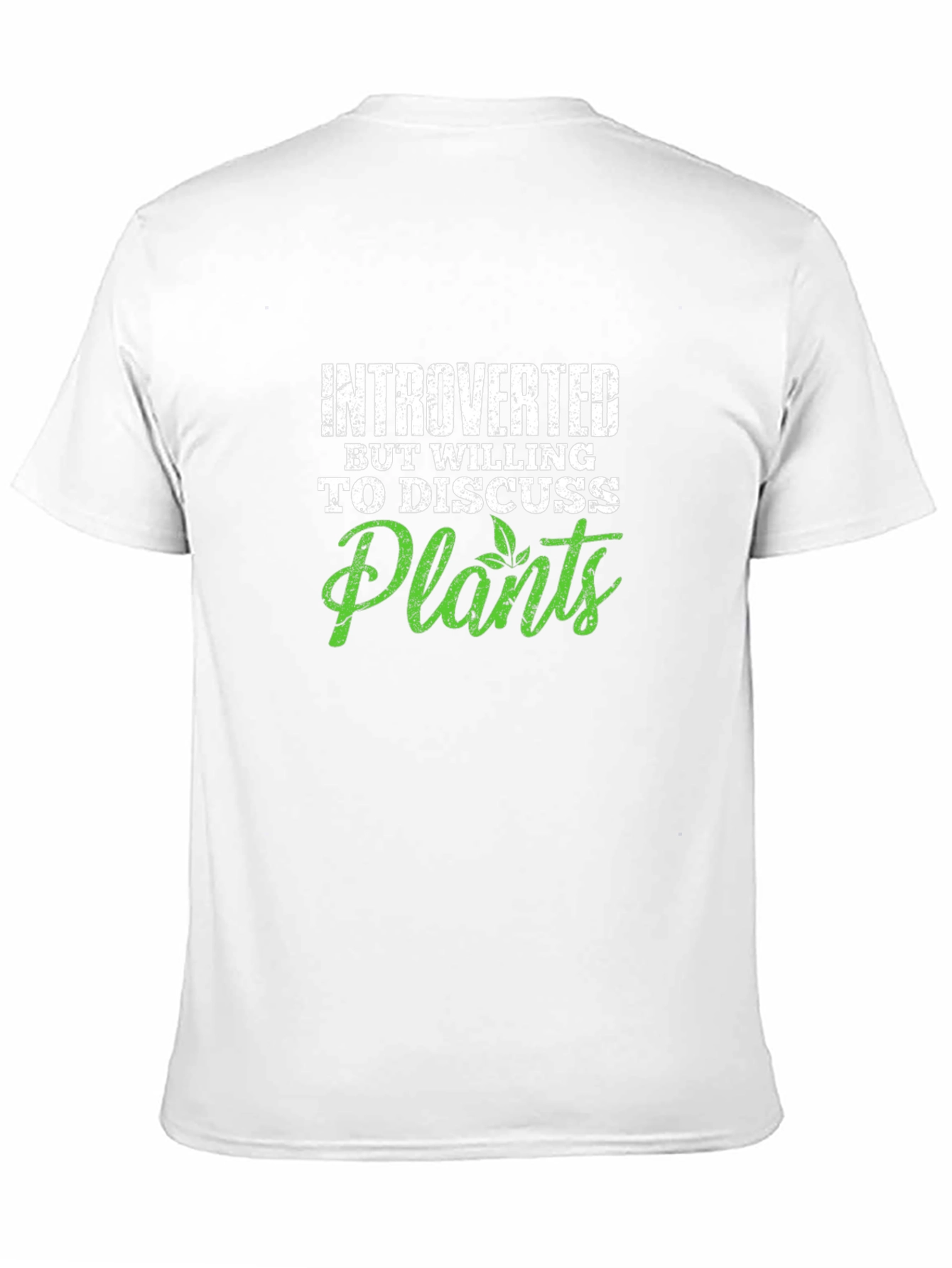 Black Introverted Plants Graphic Tee - Black Unisex T-Shirt view 11