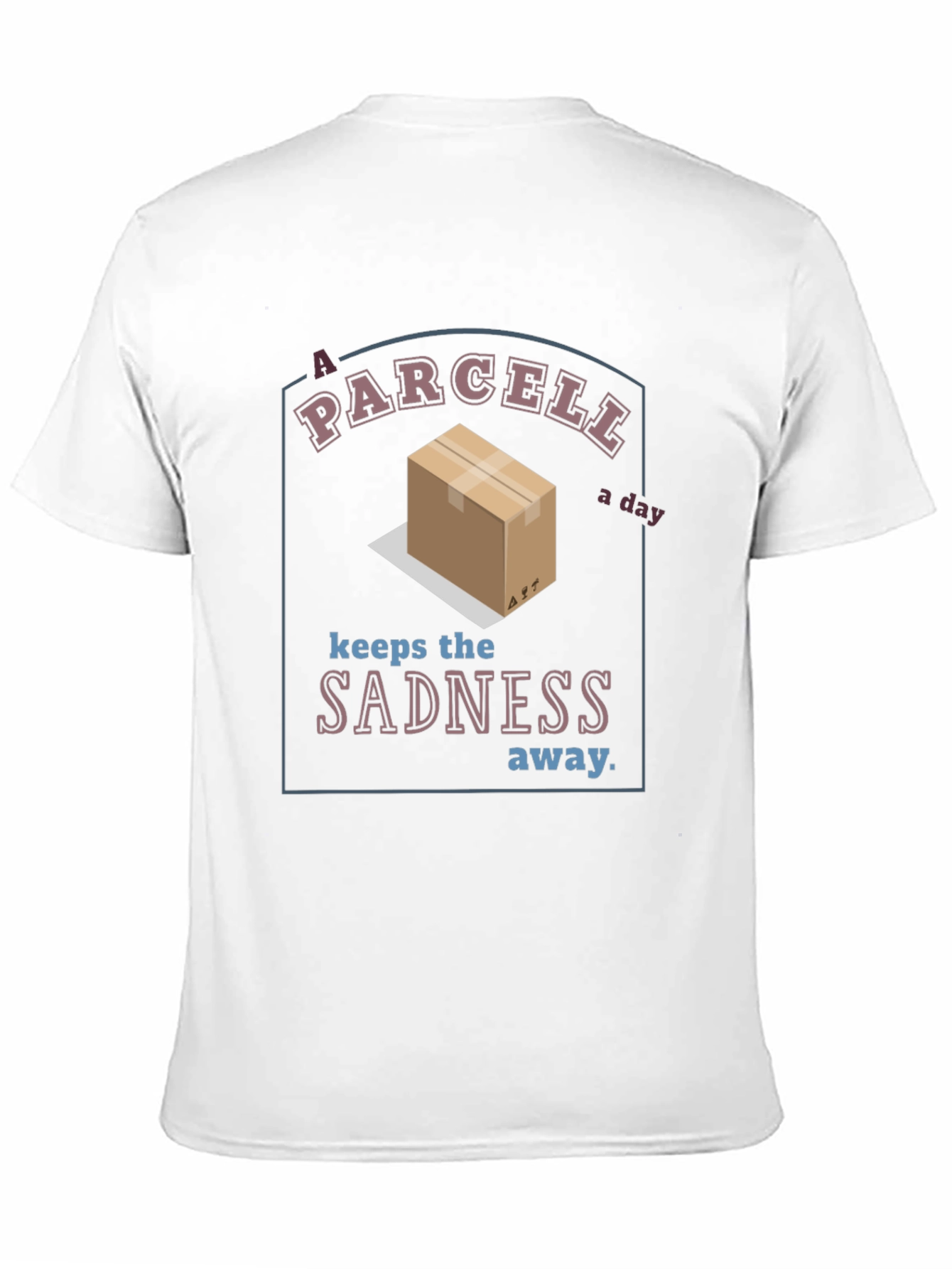 Black Funny Parcel T-Shirt: A Parcel a Day... view 11