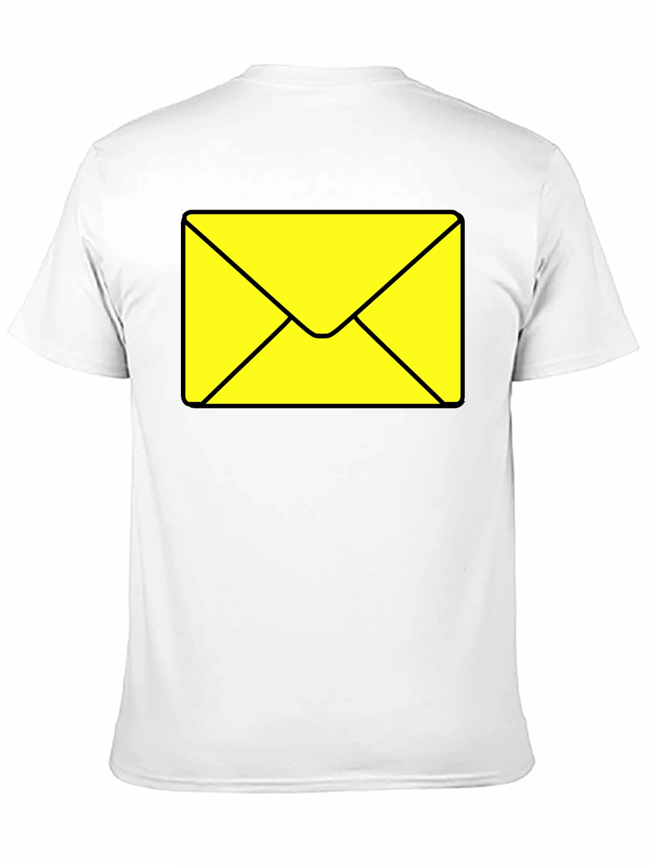 Black Envelope Graphic Tee - Black Cotton Casual T-Shirt view 11