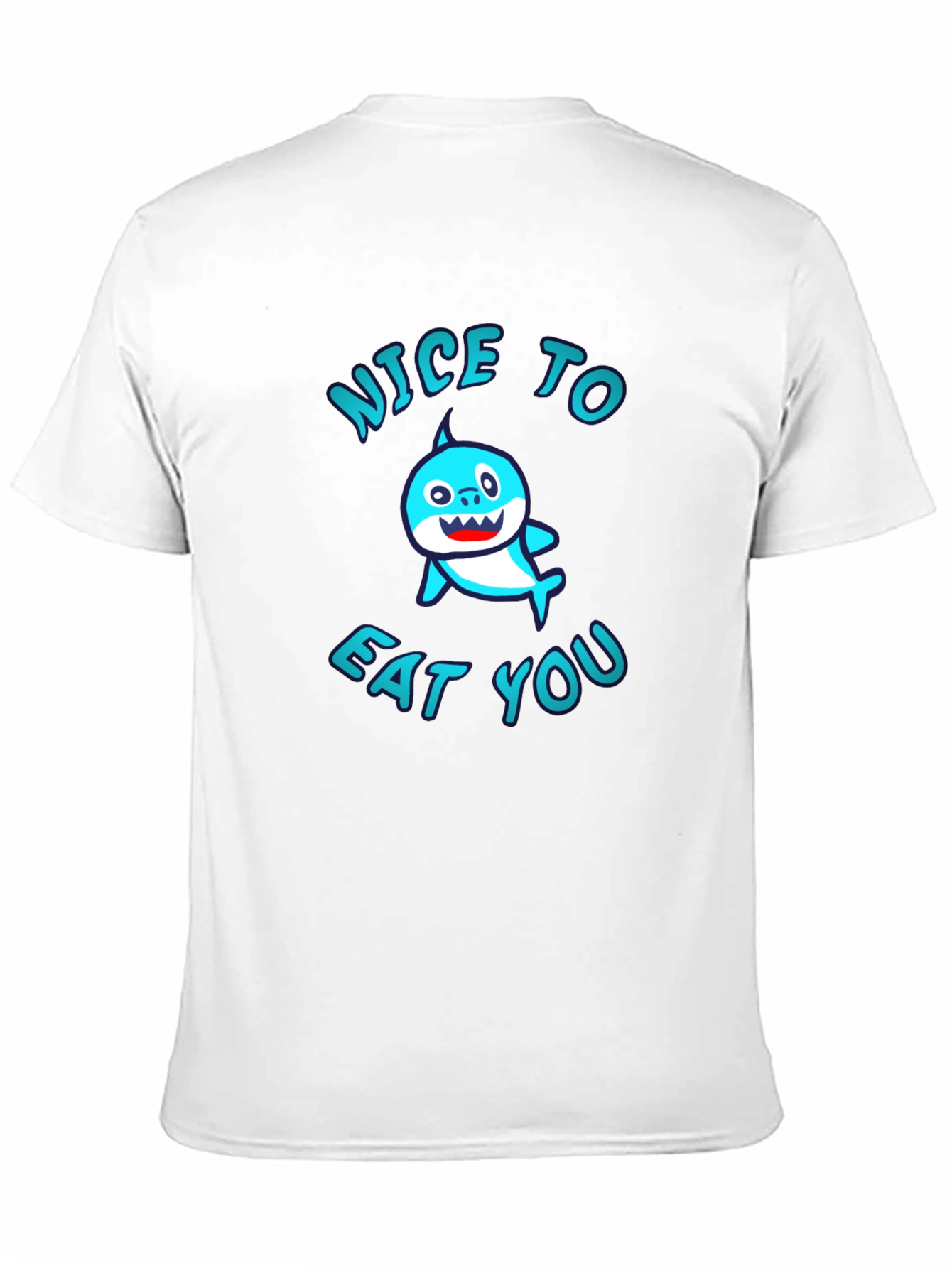 Black Funny Shark Graphic Print Black T-Shirt view 11