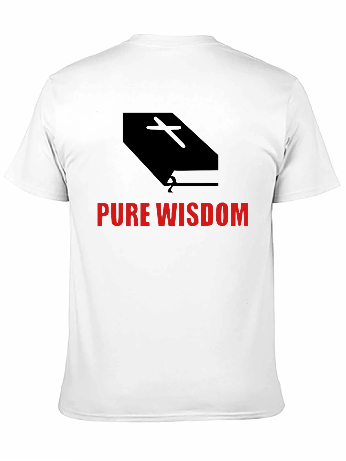 Black Pure Wisdom Graphic Tee - Black Cotton Blend view 11