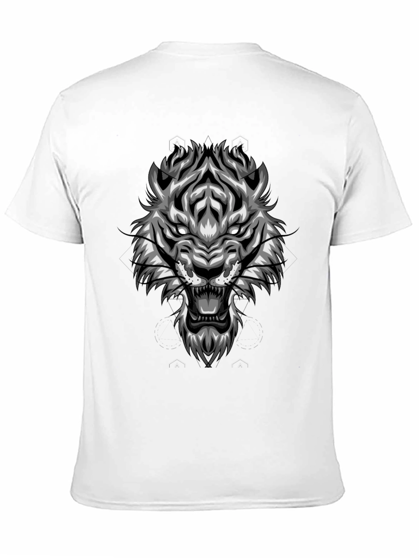 Black Tiger Graphic Print Black T-Shirt view 11