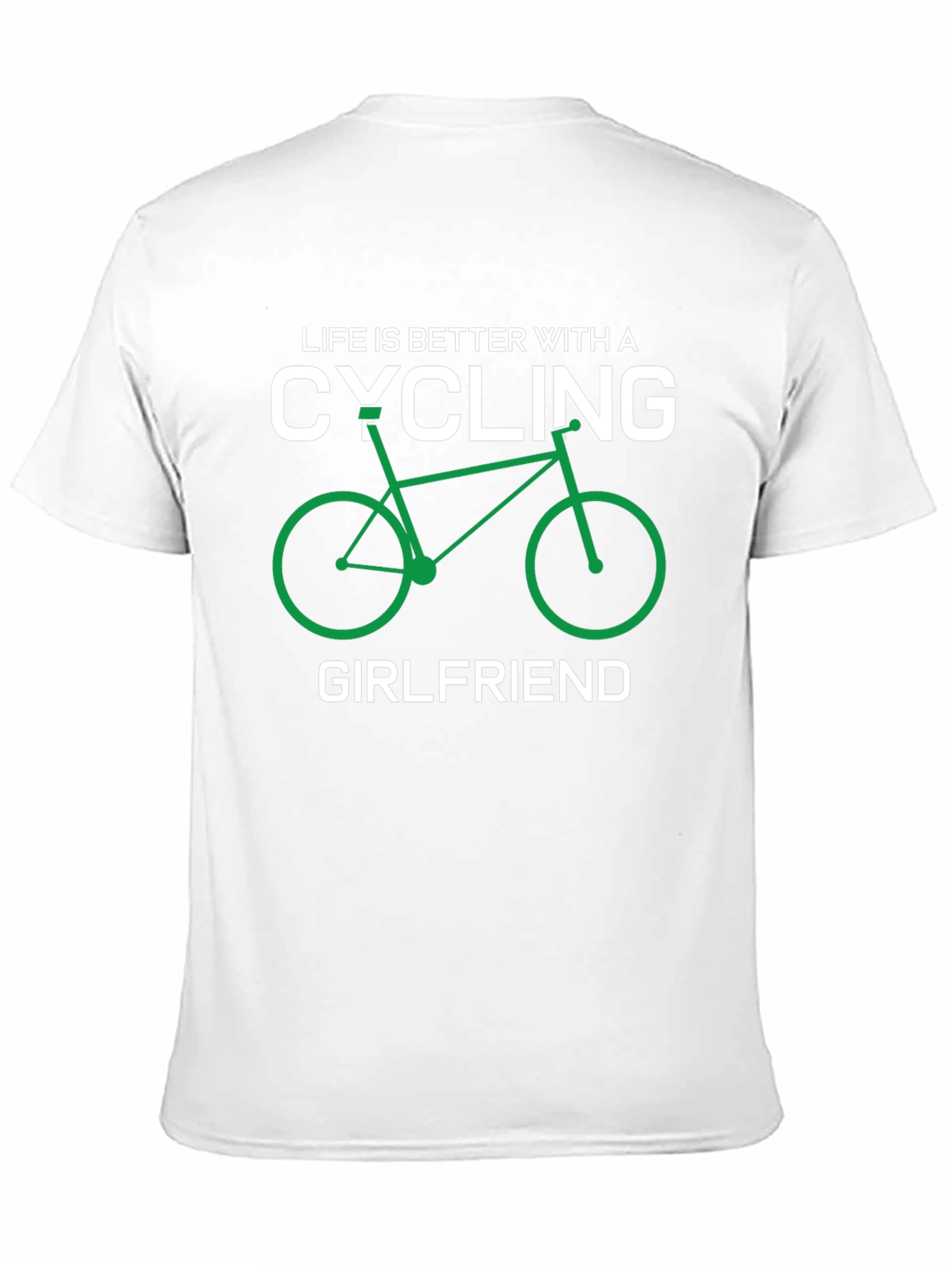 Black Cycling Girlfriend T-Shirt - Funny Bike Lover Tee view 11