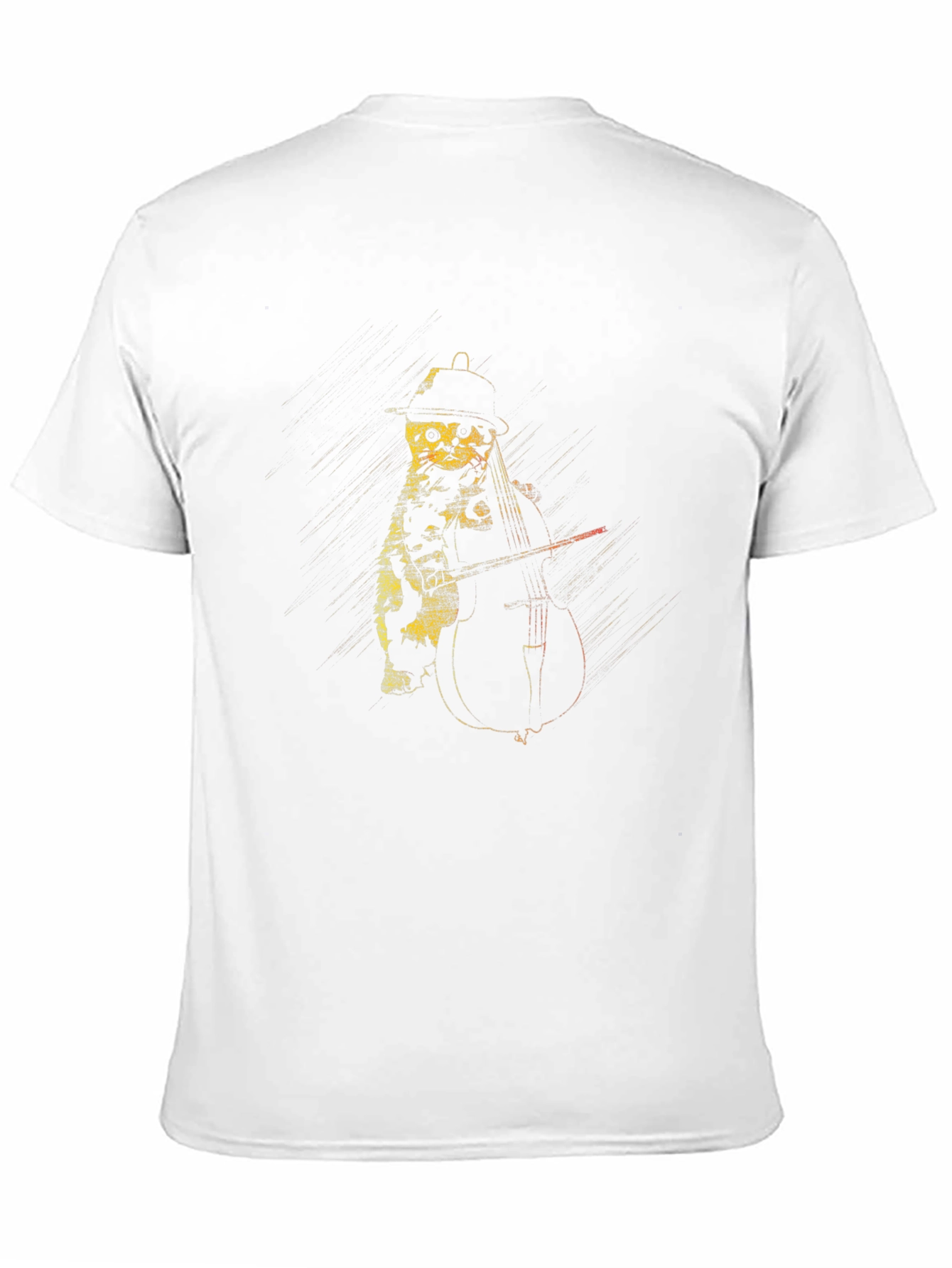 Black Cat Playing Cello Graphic T-Shirt view 11