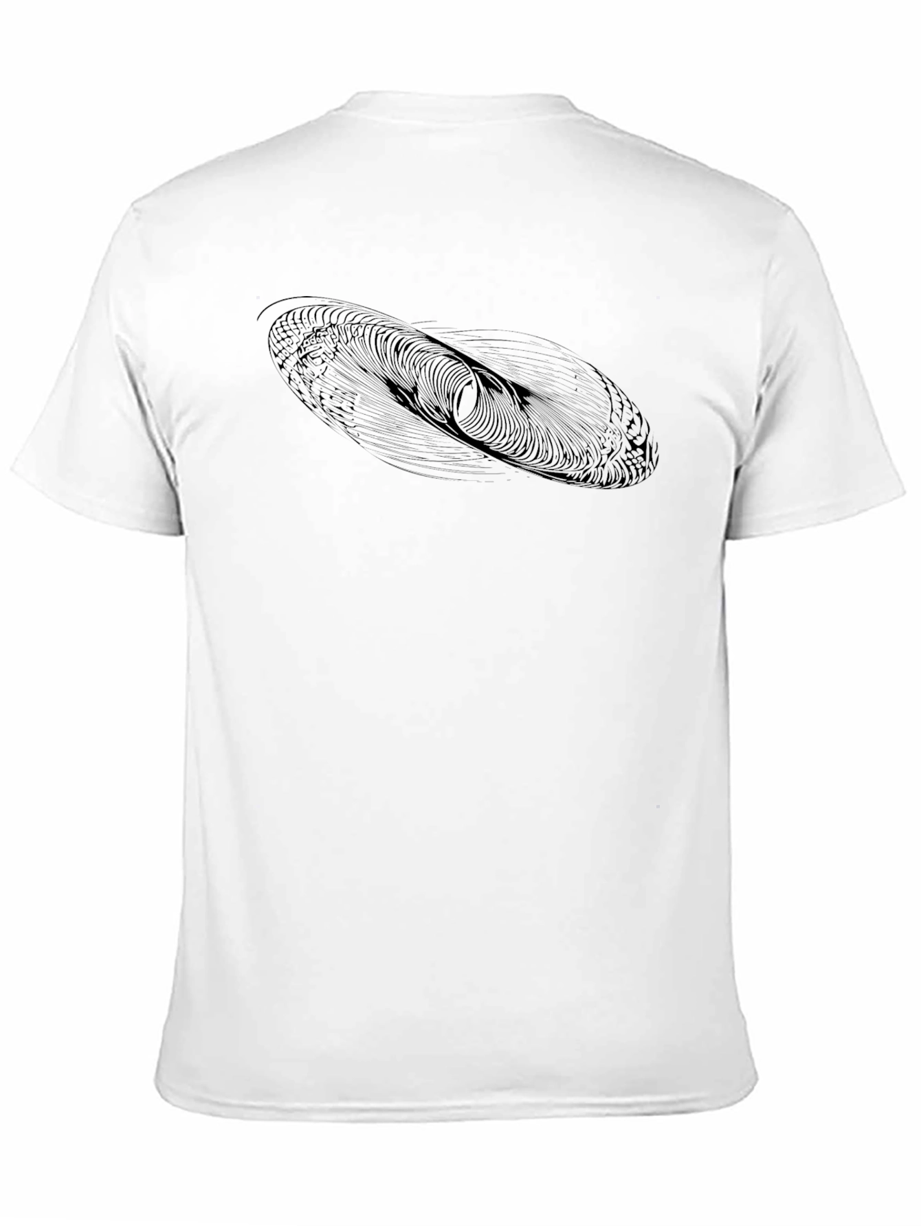 Black Abstract Design Black T-Shirt view 11