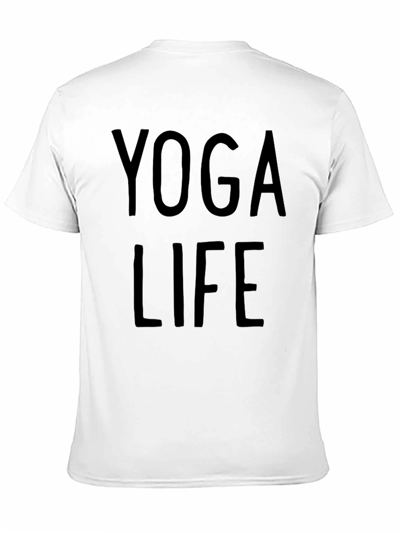 Black Yoga Life Graphic T-Shirt - Black Cotton Blend view 11